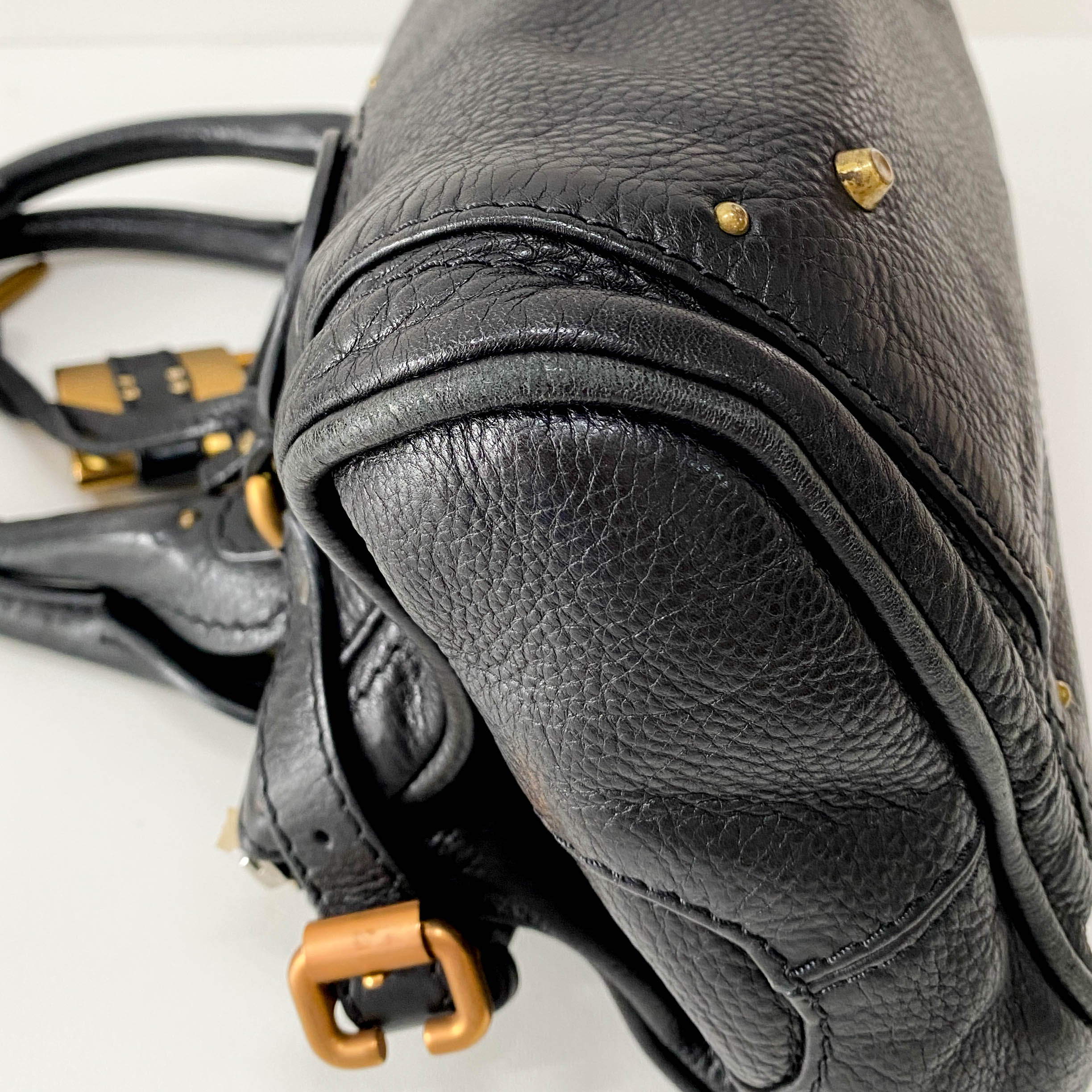Paddington Black Leather Shoulder Bag