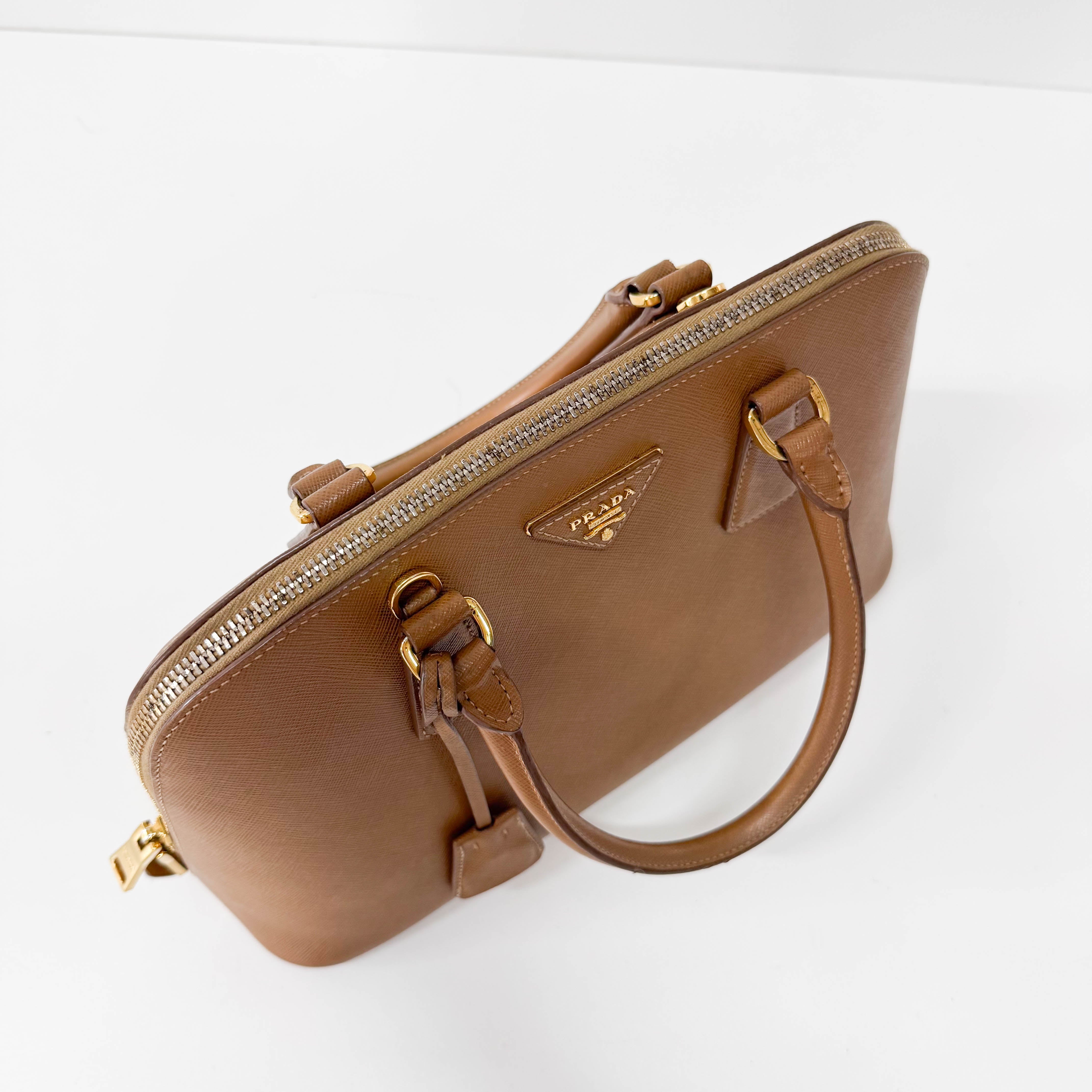 Brown Saffiano Leather Bag