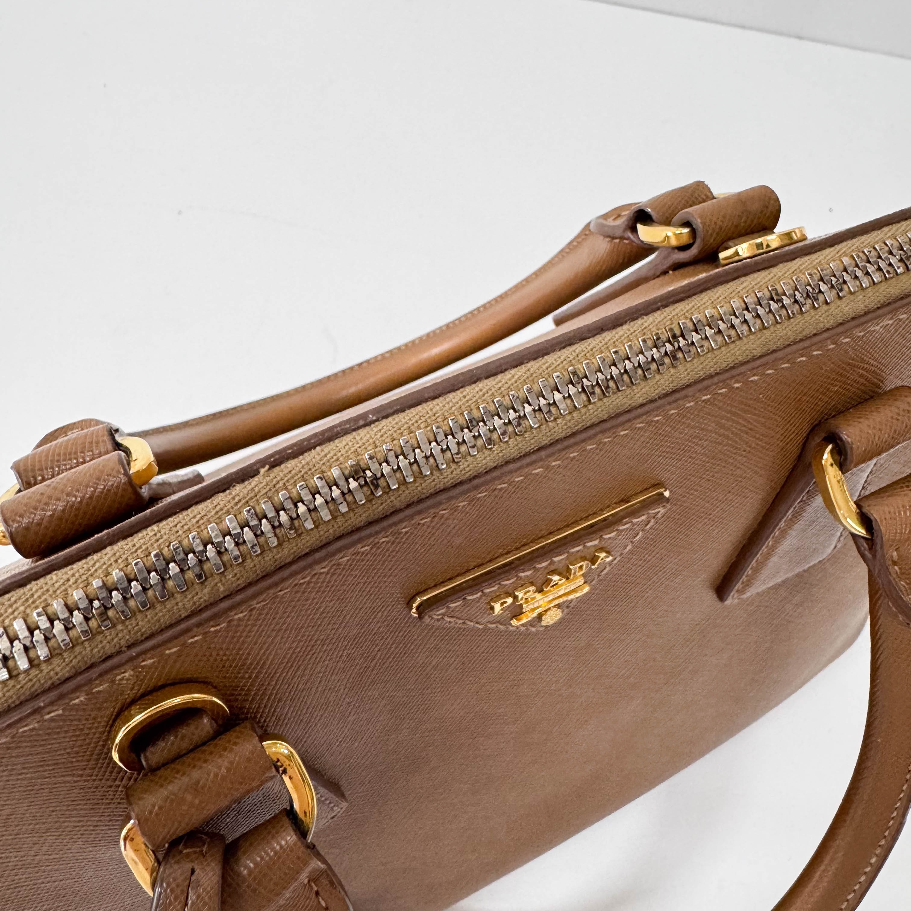 Brown Saffiano Leather Bag