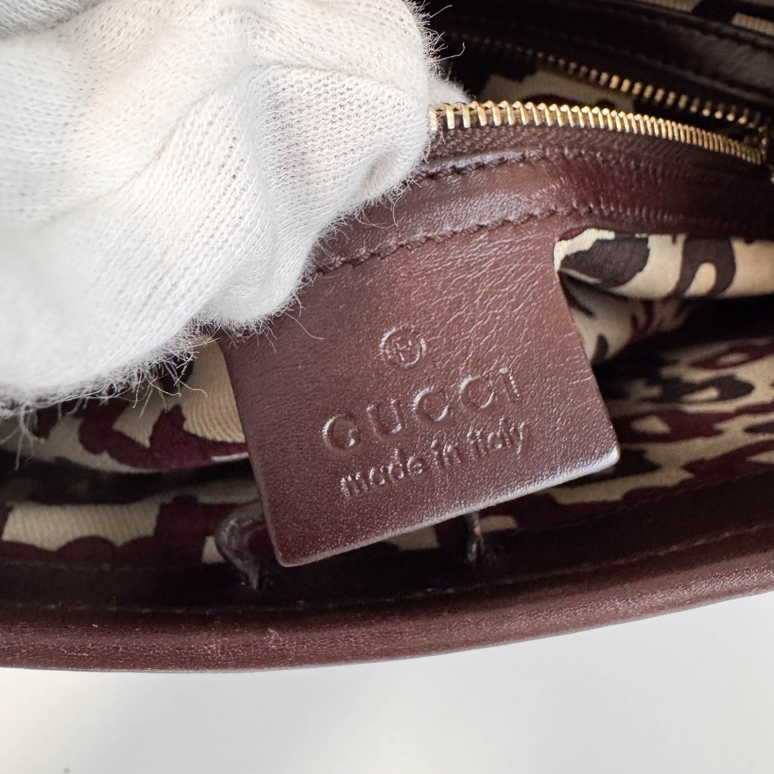 Guccisima Brown Leather Horsebit Jackie Shoulder Bag