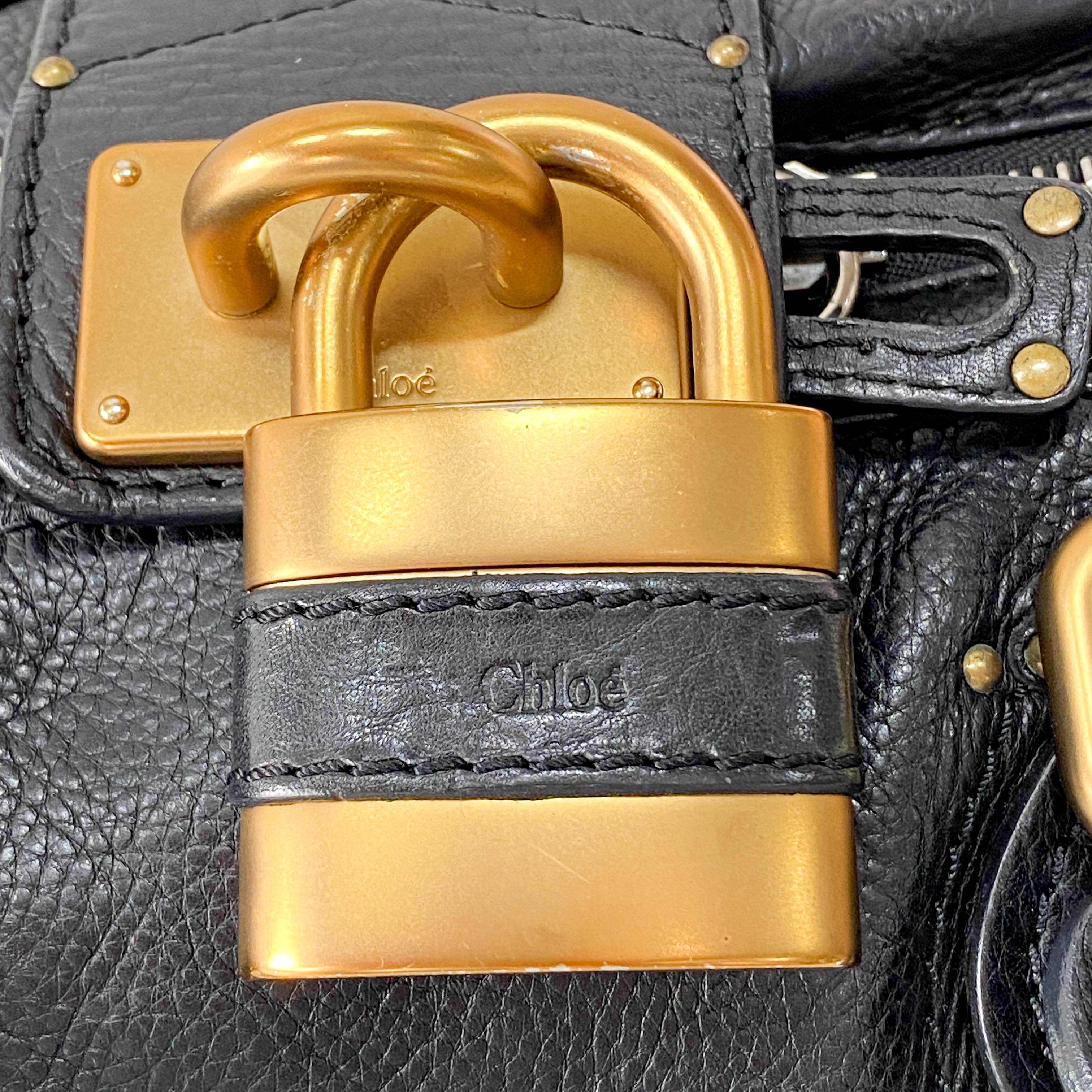 Paddington Black Leather Shoulder Bag