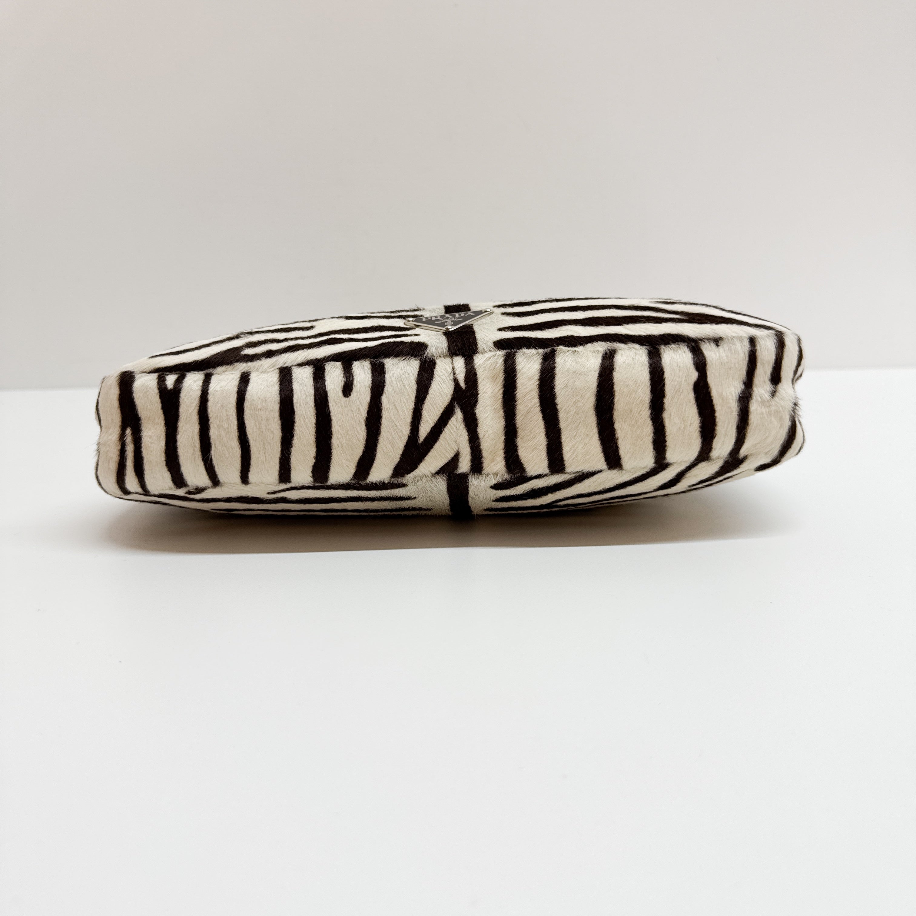 Zebra Print Pony Hair Shoulder Bag