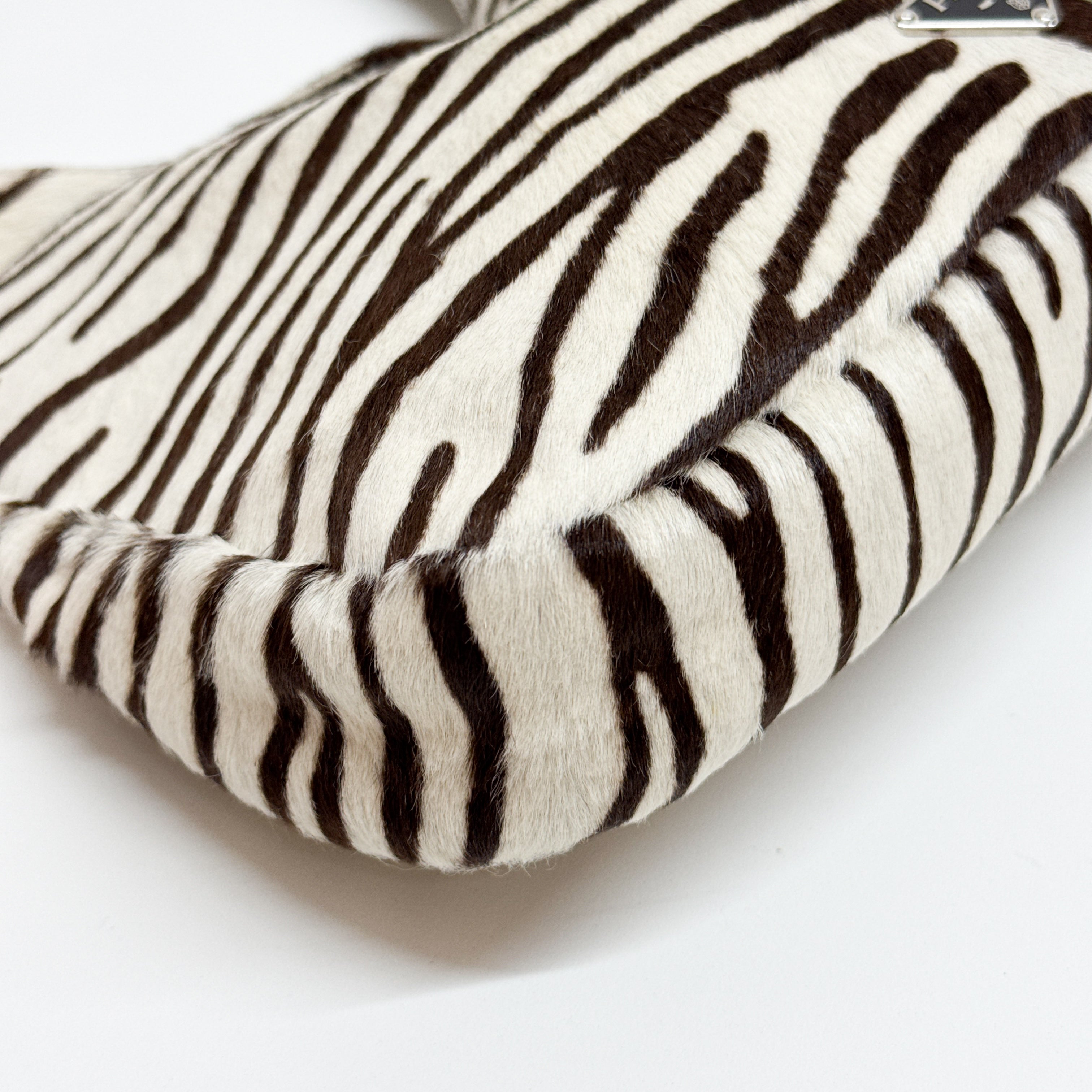 Zebra Print Pony Hair Shoulder Bag