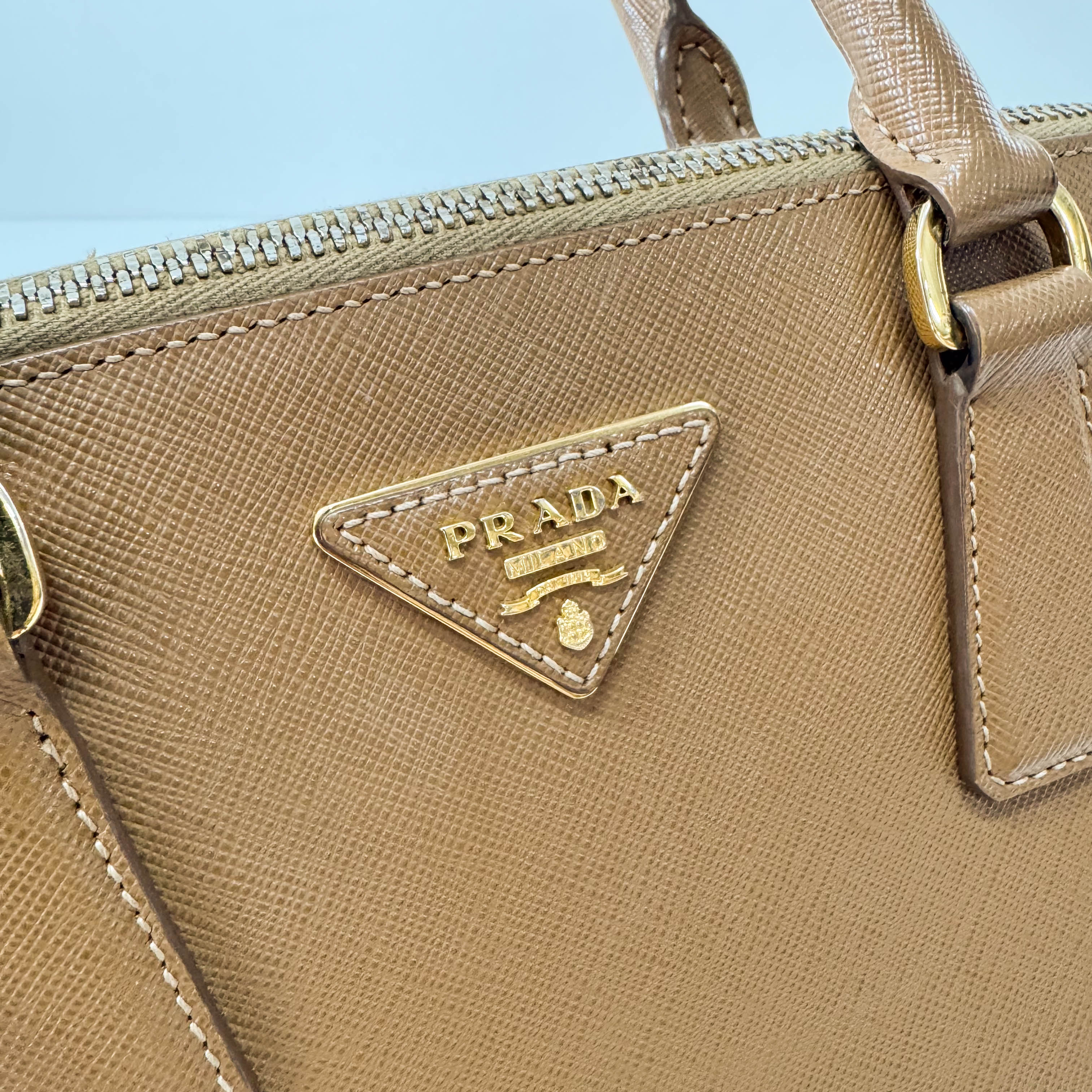 Brown Saffiano Leather Bag