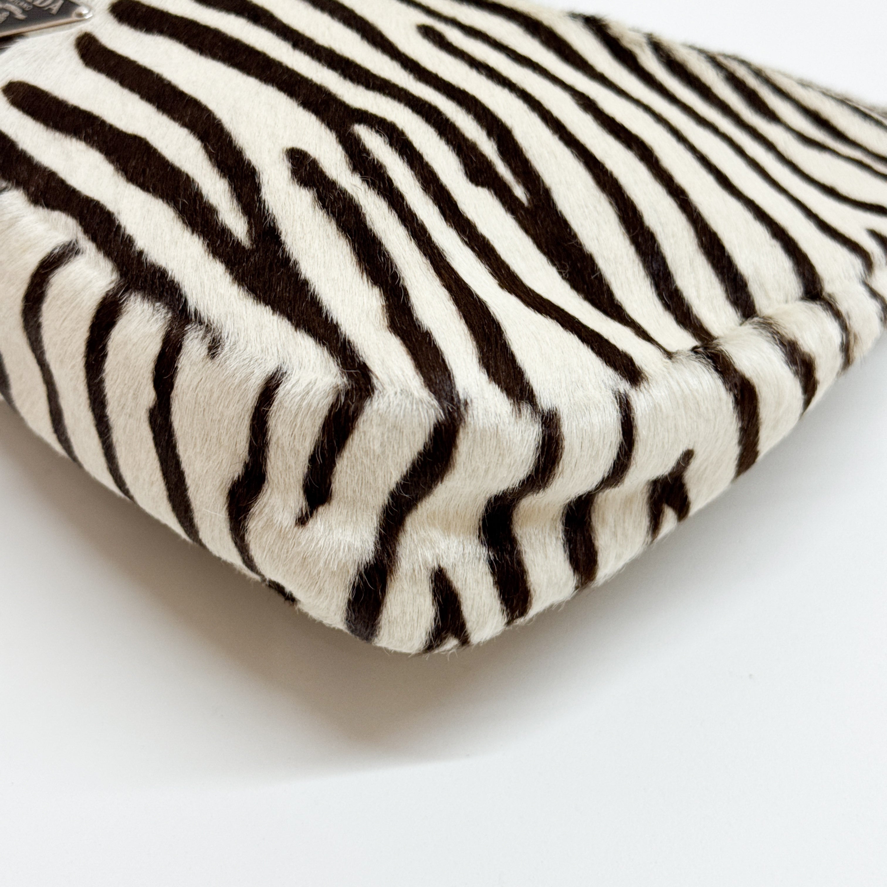Zebra Print Pony Hair Shoulder Bag