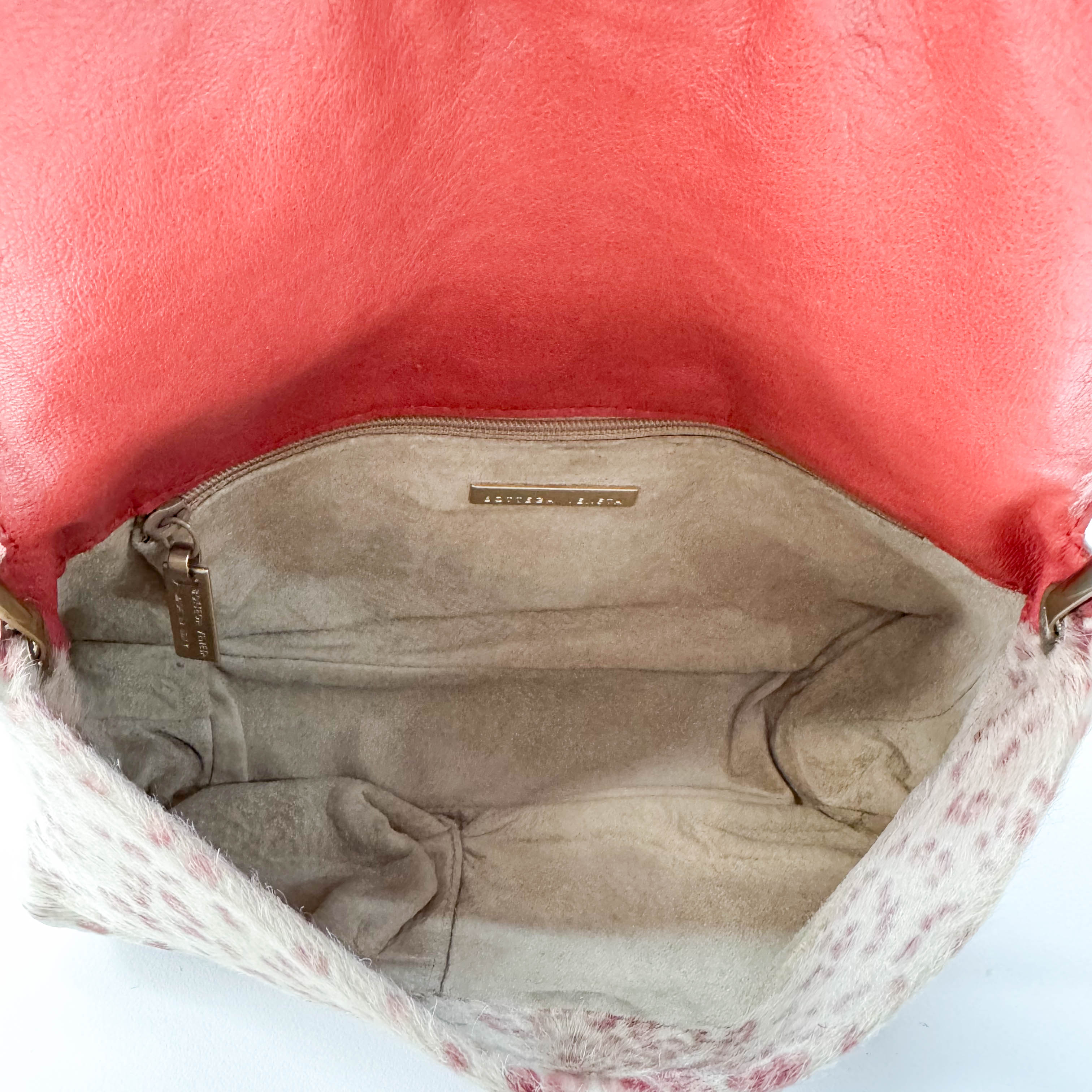 Pink Leopard Print Pony Hair Shoulder Bag