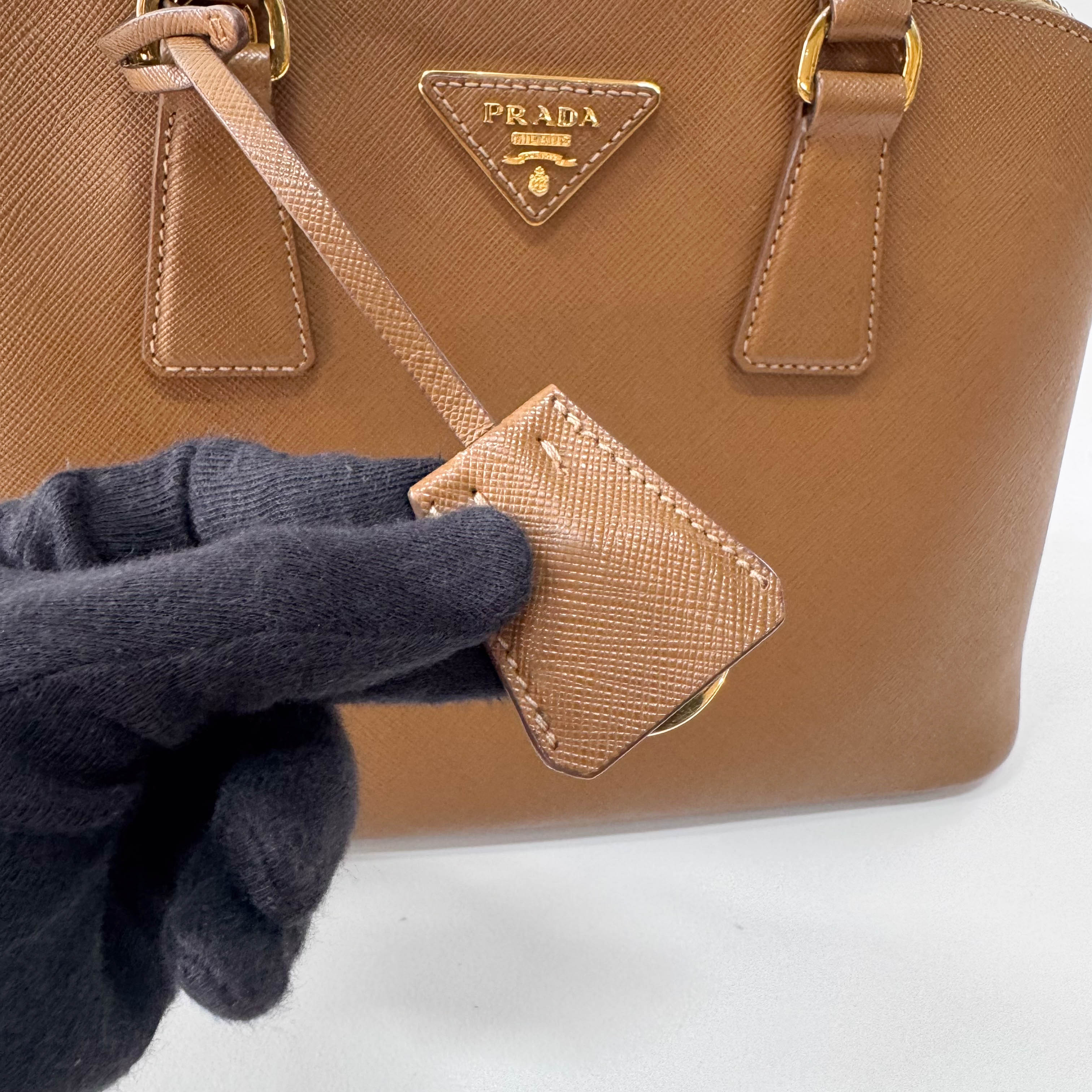 Brown Saffiano Leather Bag