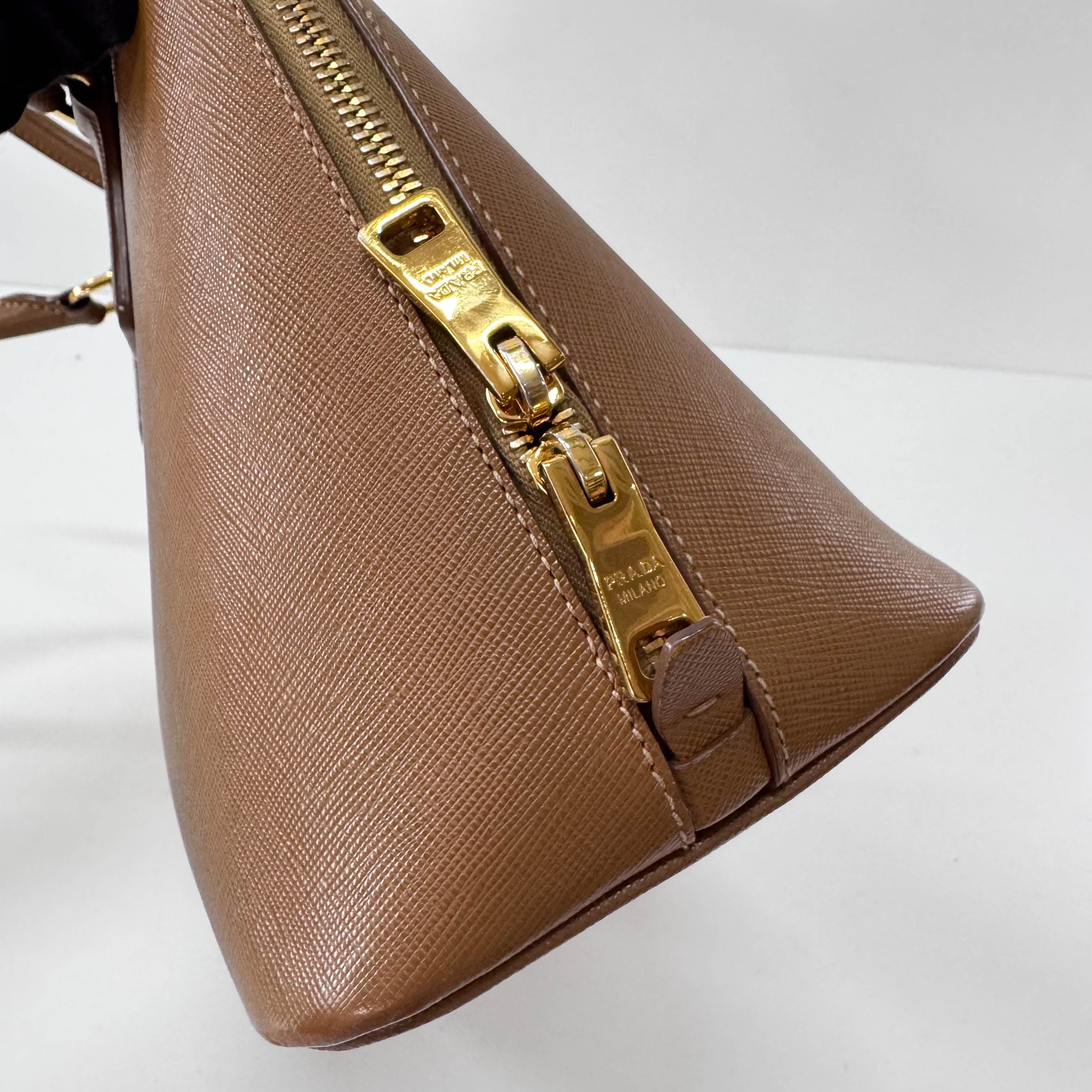 Brown Saffiano Leather Bag