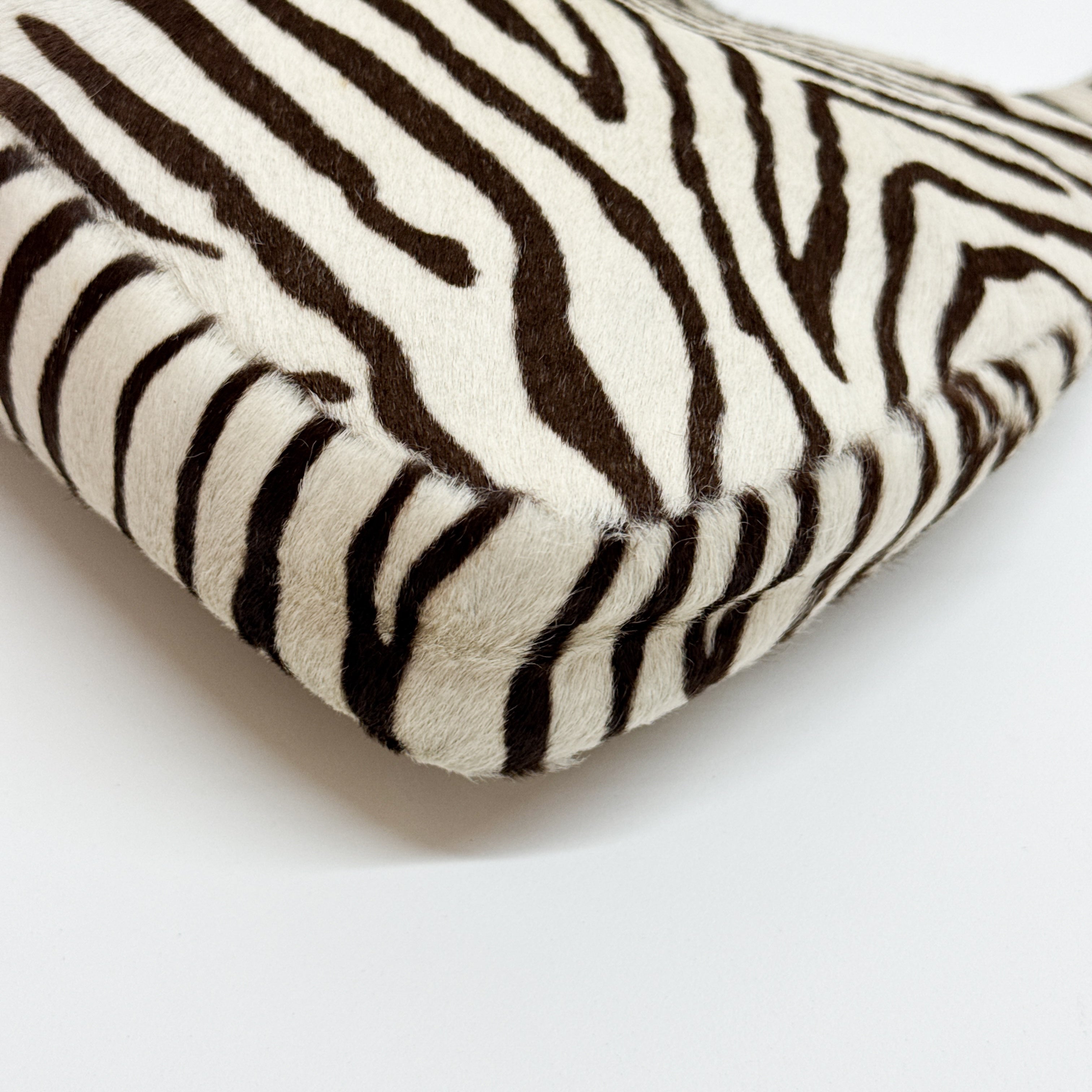 Zebra Print Pony Hair Shoulder Bag