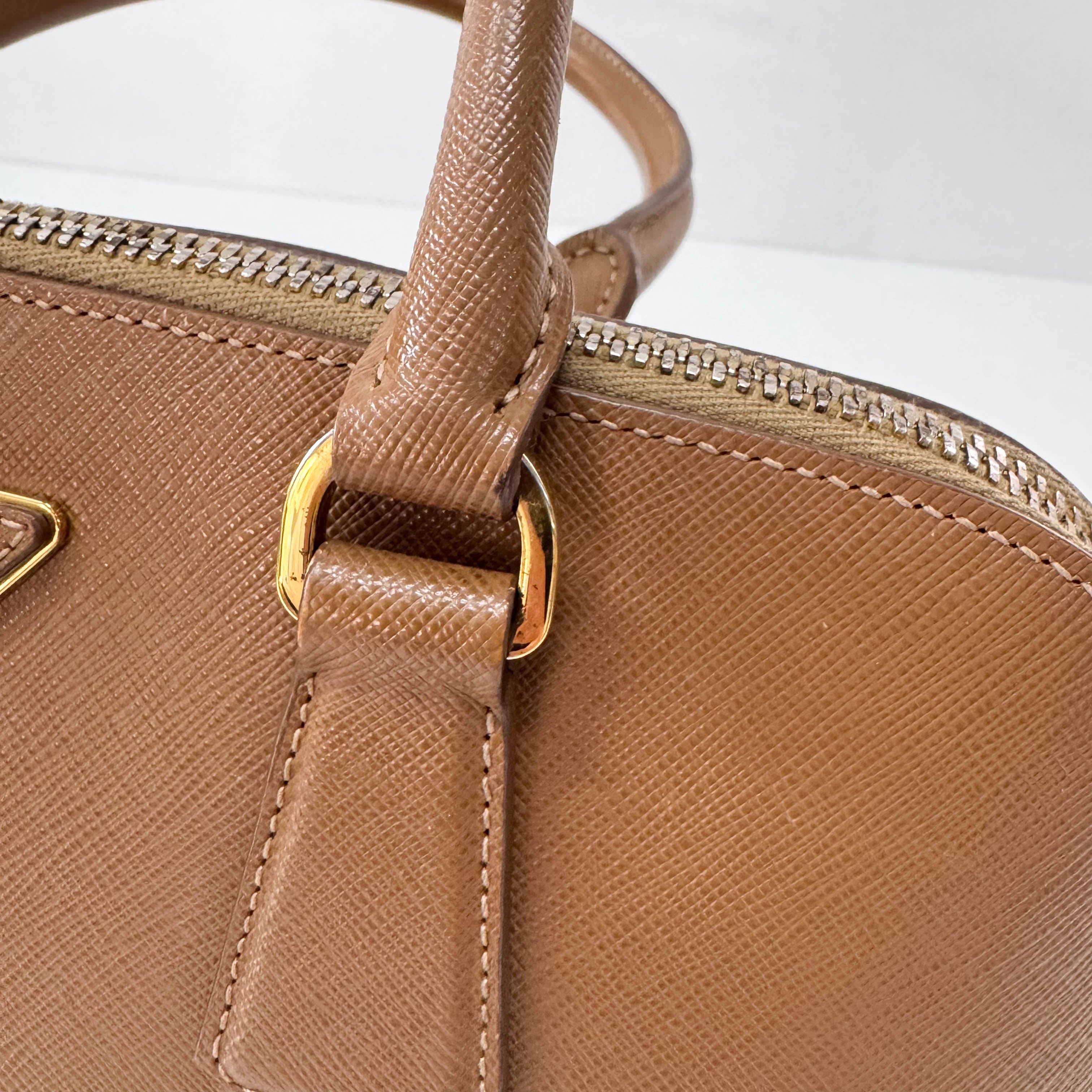 Brown Saffiano Leather Bag