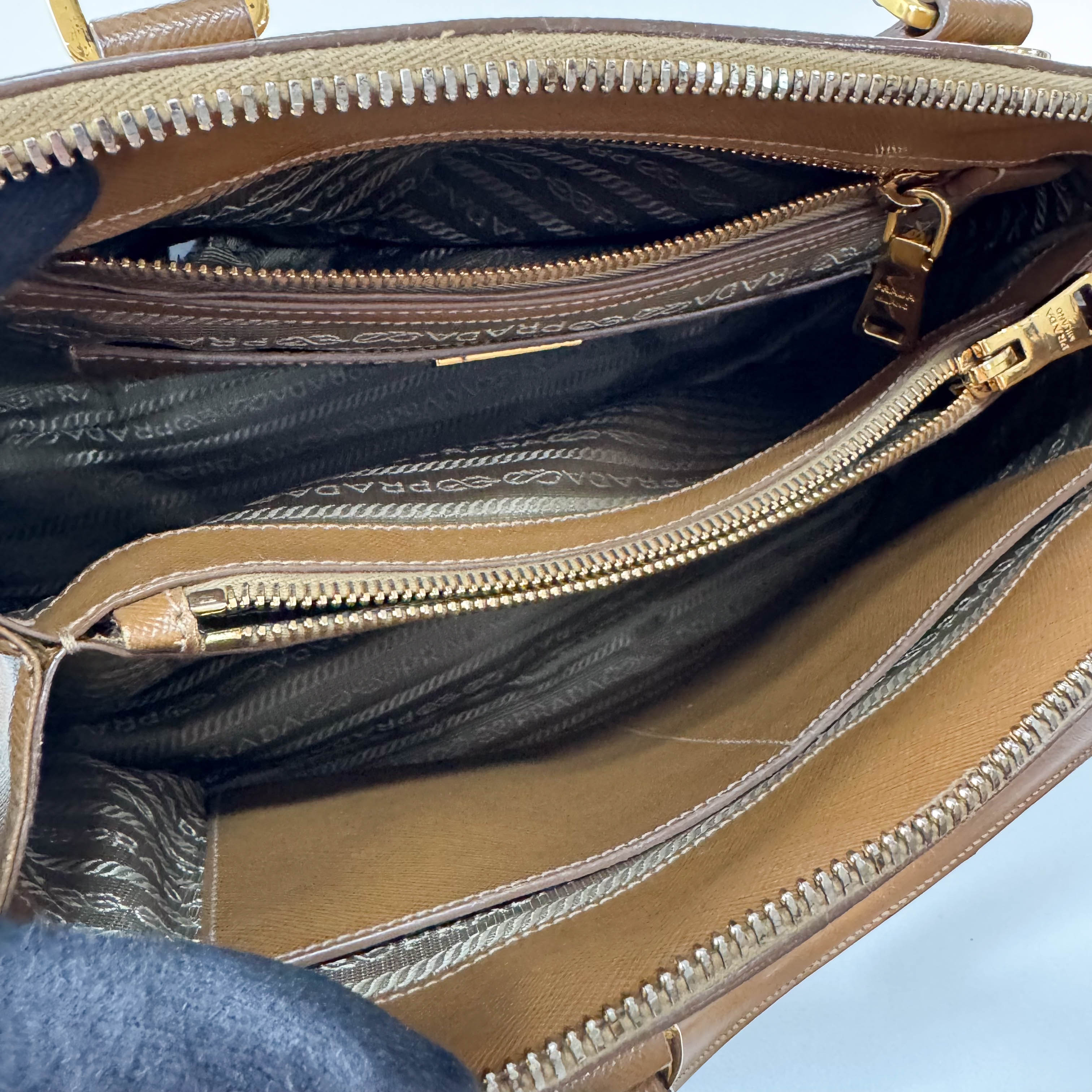 Brown Saffiano Leather Bag