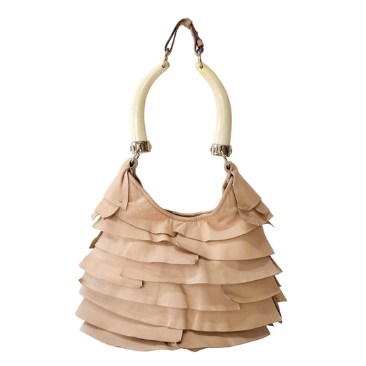 Mombasa Pink Leather Shoulder Bag