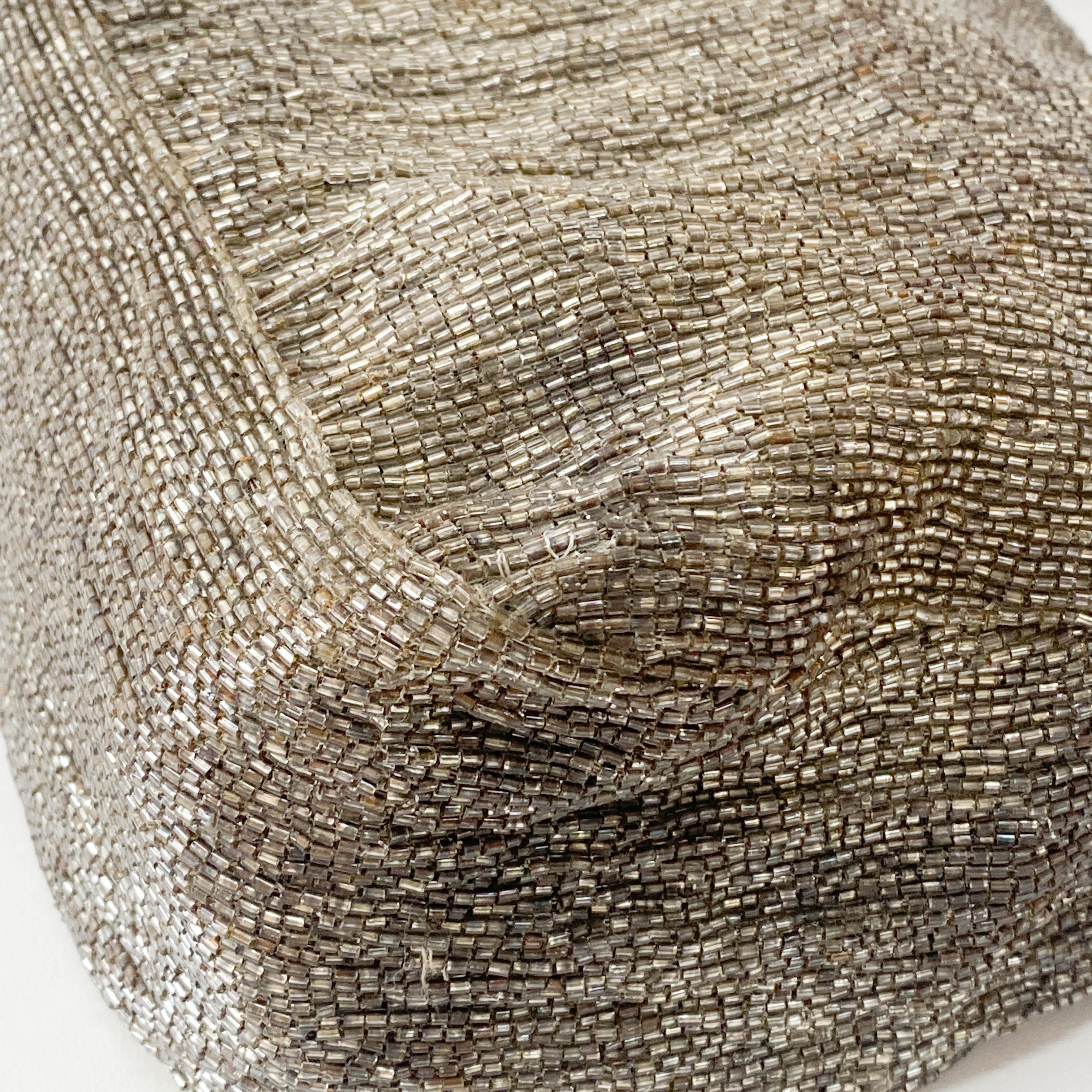 Mamma Baguette Brown Beaded Handbag