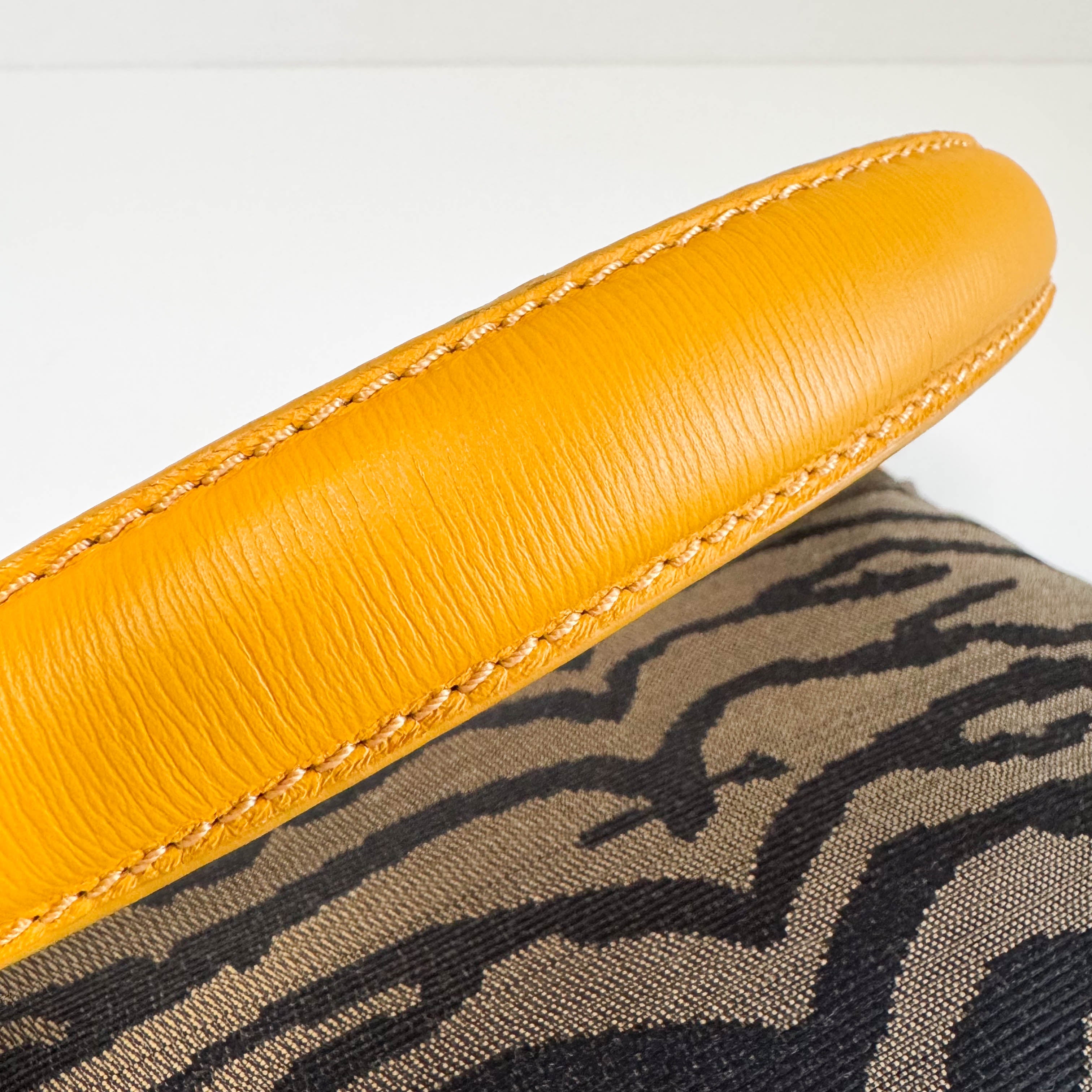 Zebra Print Canvas Hobo Shoulder Bag