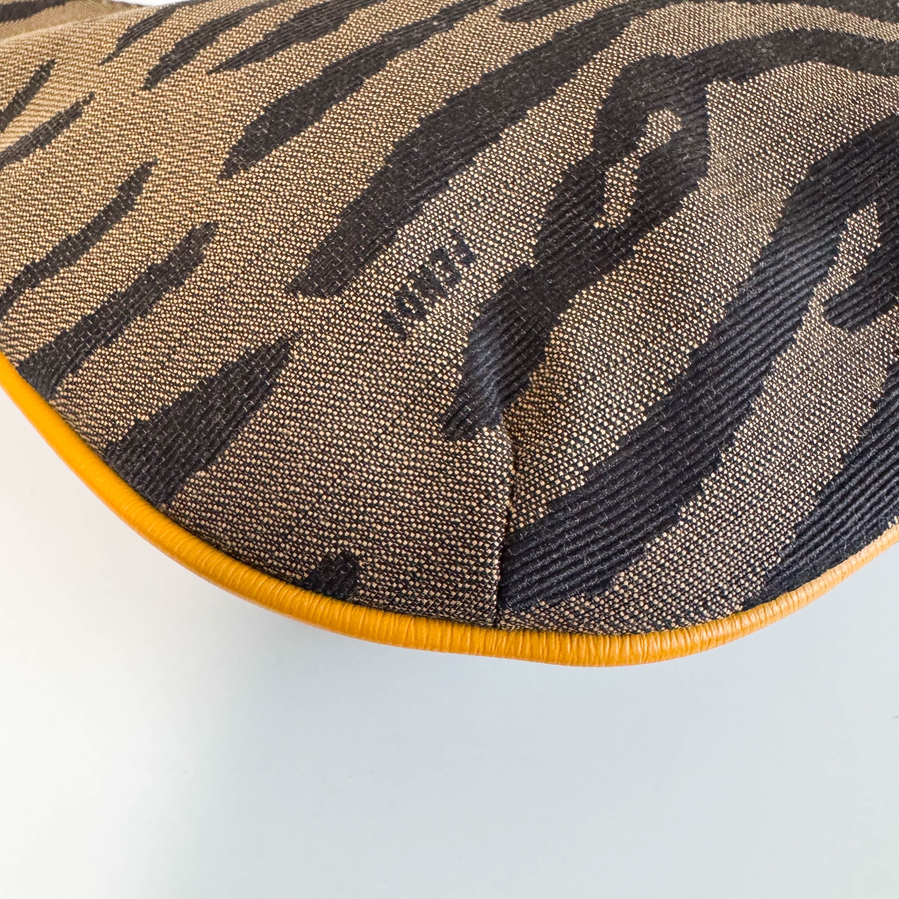 Zebra Print Canvas Hobo Shoulder Bag