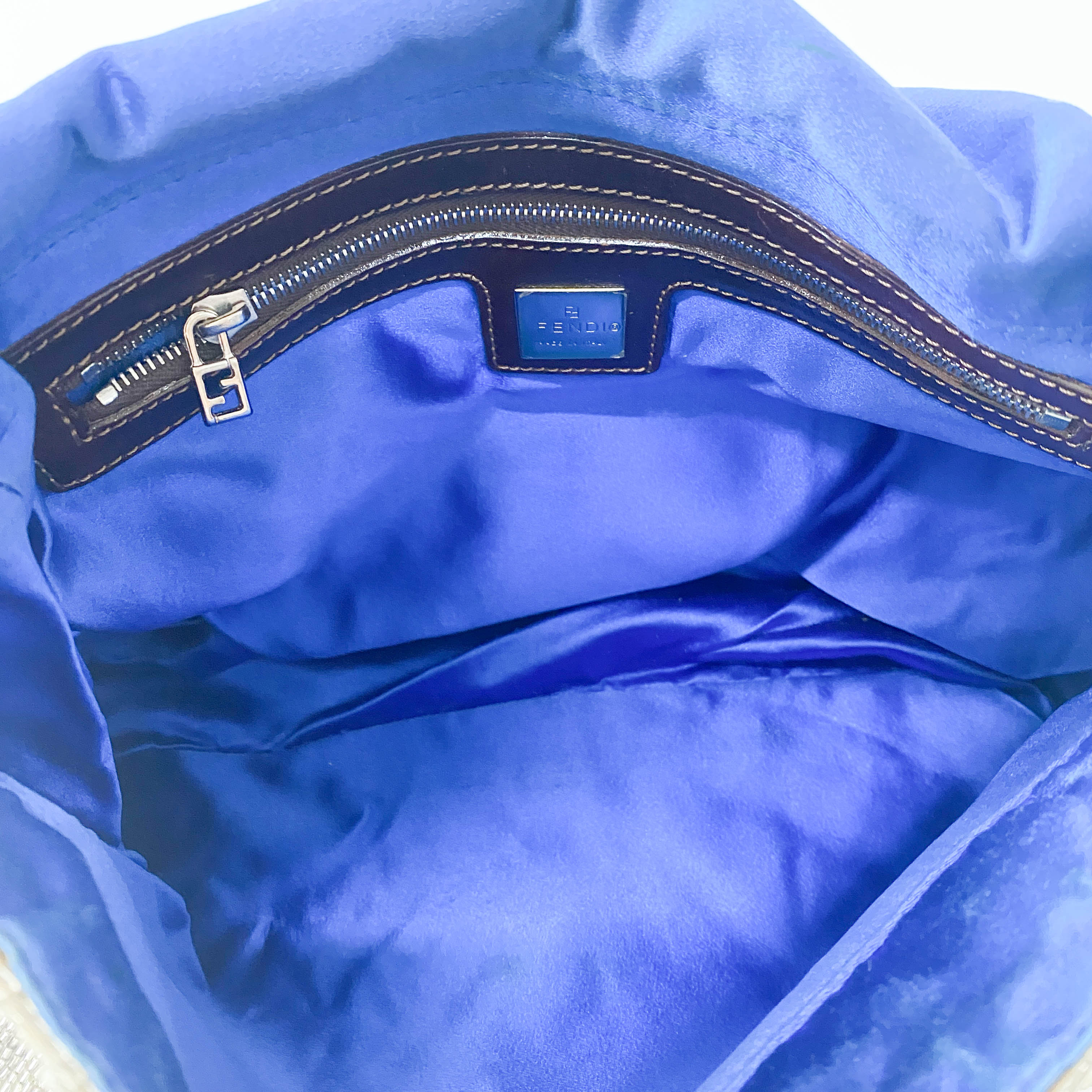 Mamma Baguette Brown Beaded Handbag