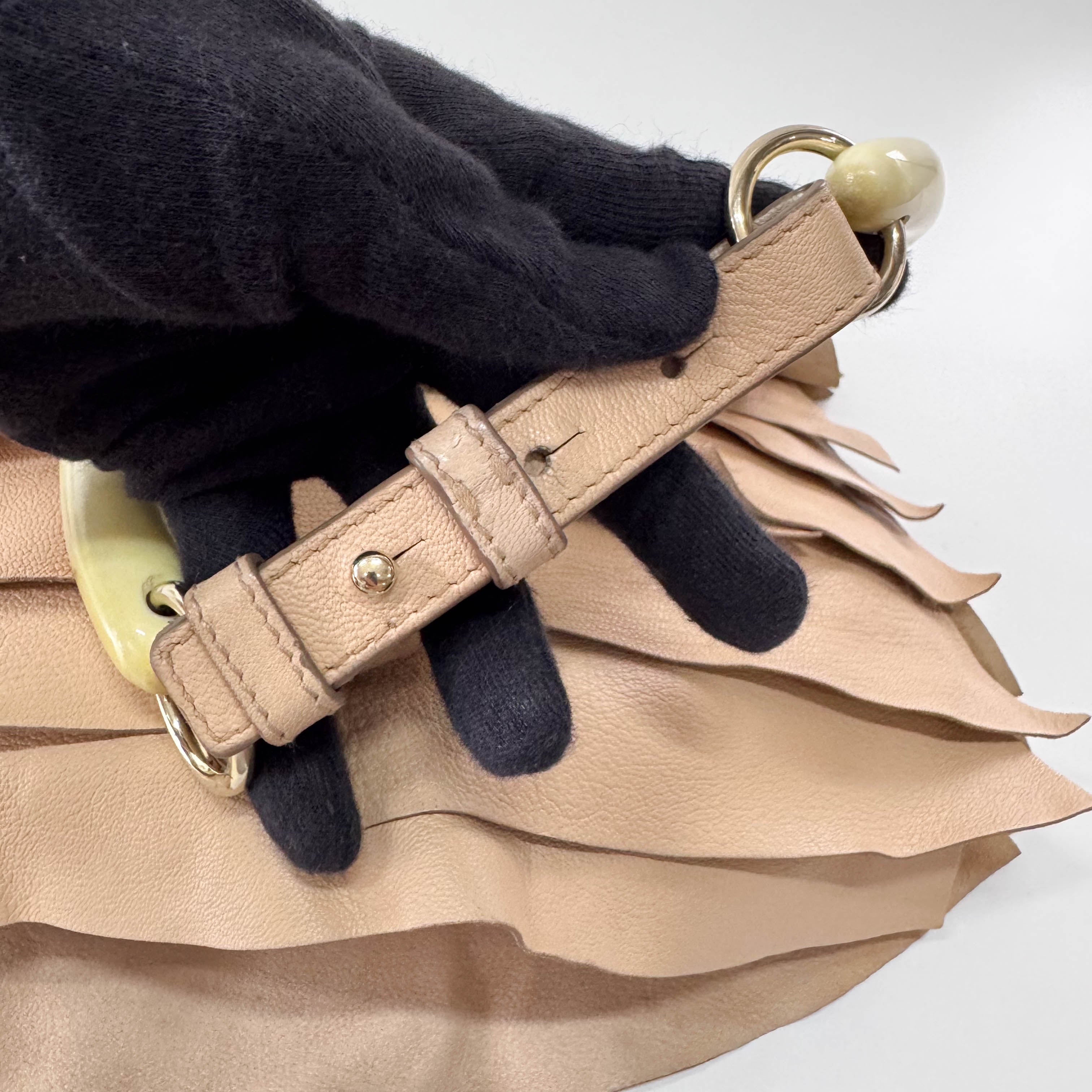 Mombasa Pink Leather Shoulder Bag