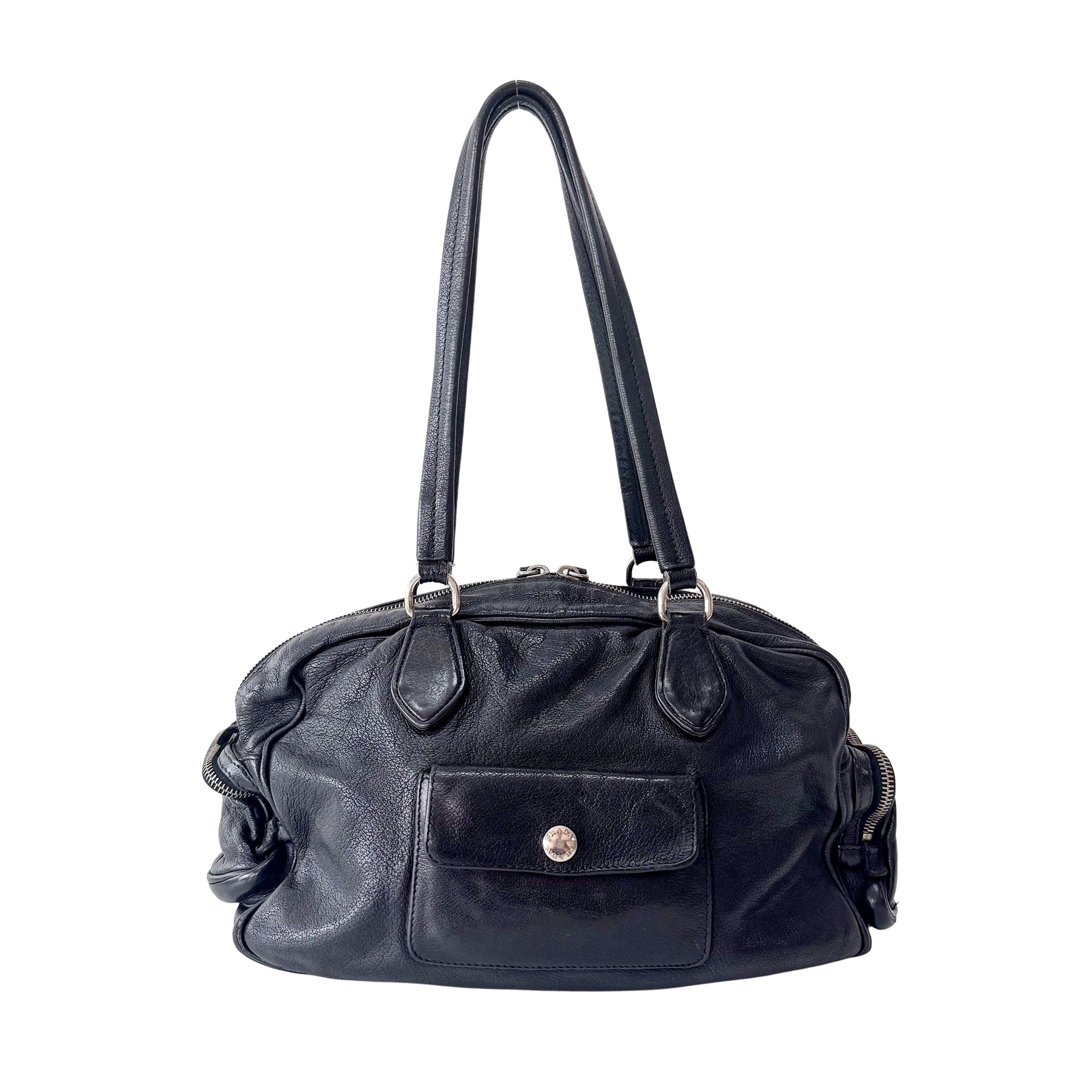 Black Leather Shoulder Bag