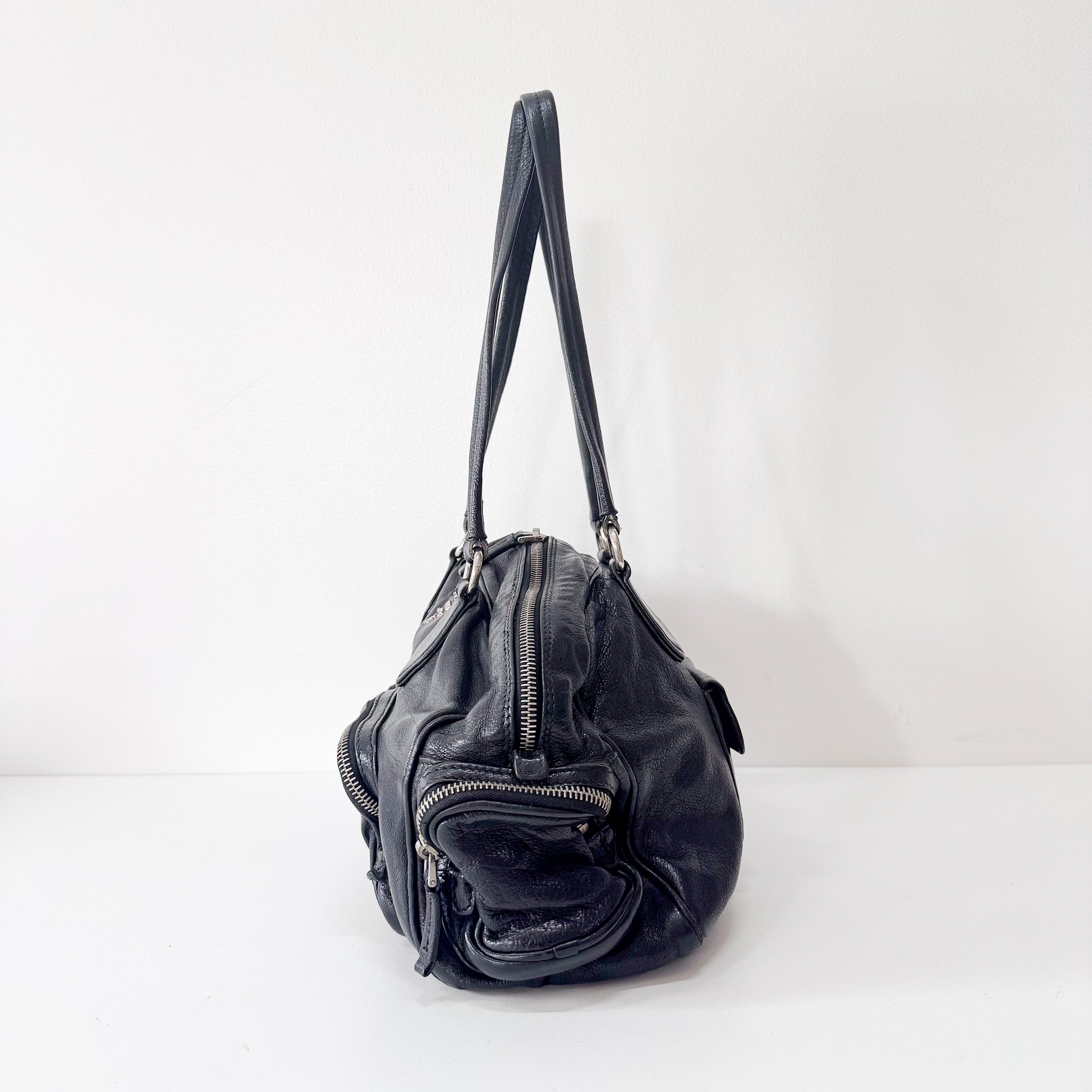 Black Leather Shoulder Bag