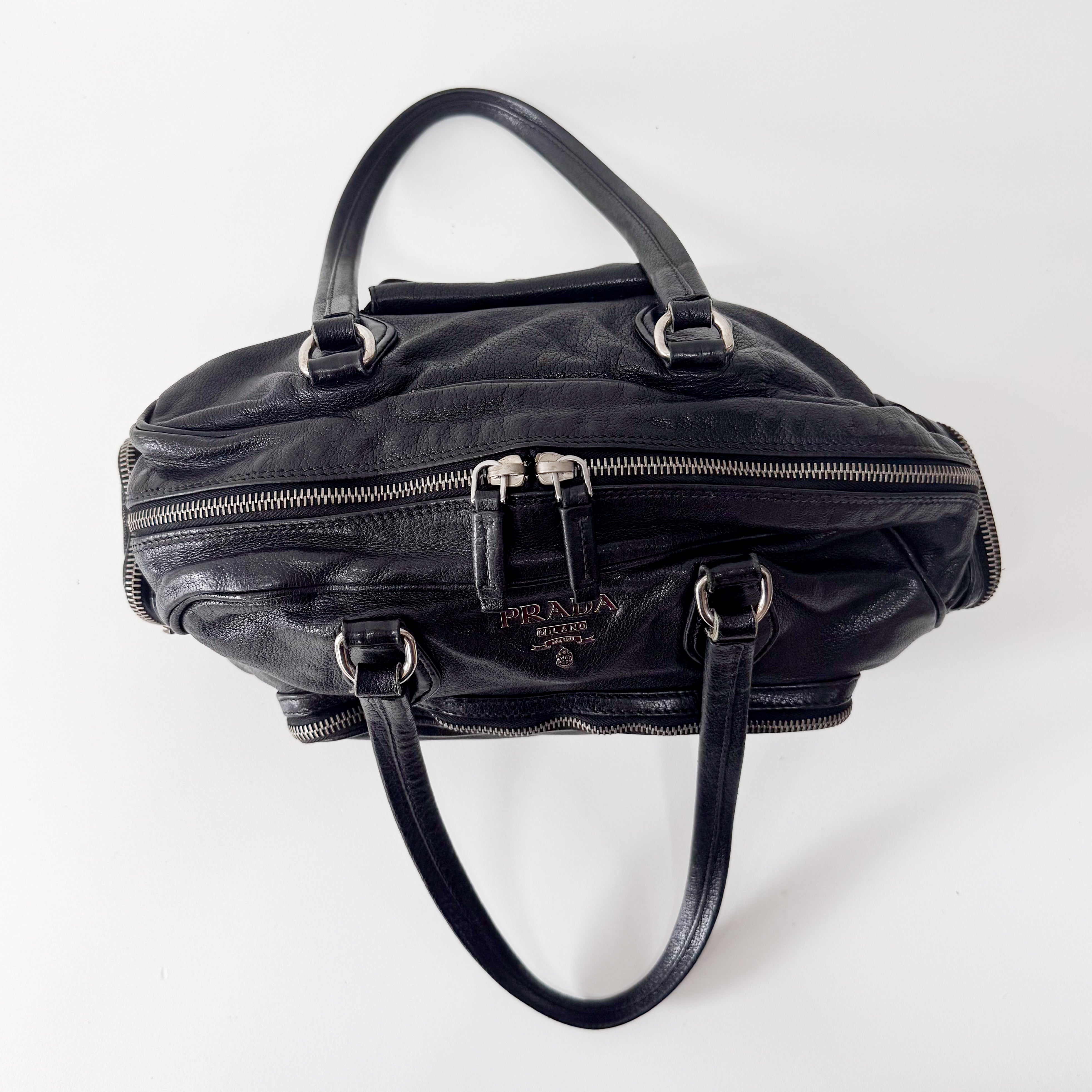 Black Leather Shoulder Bag