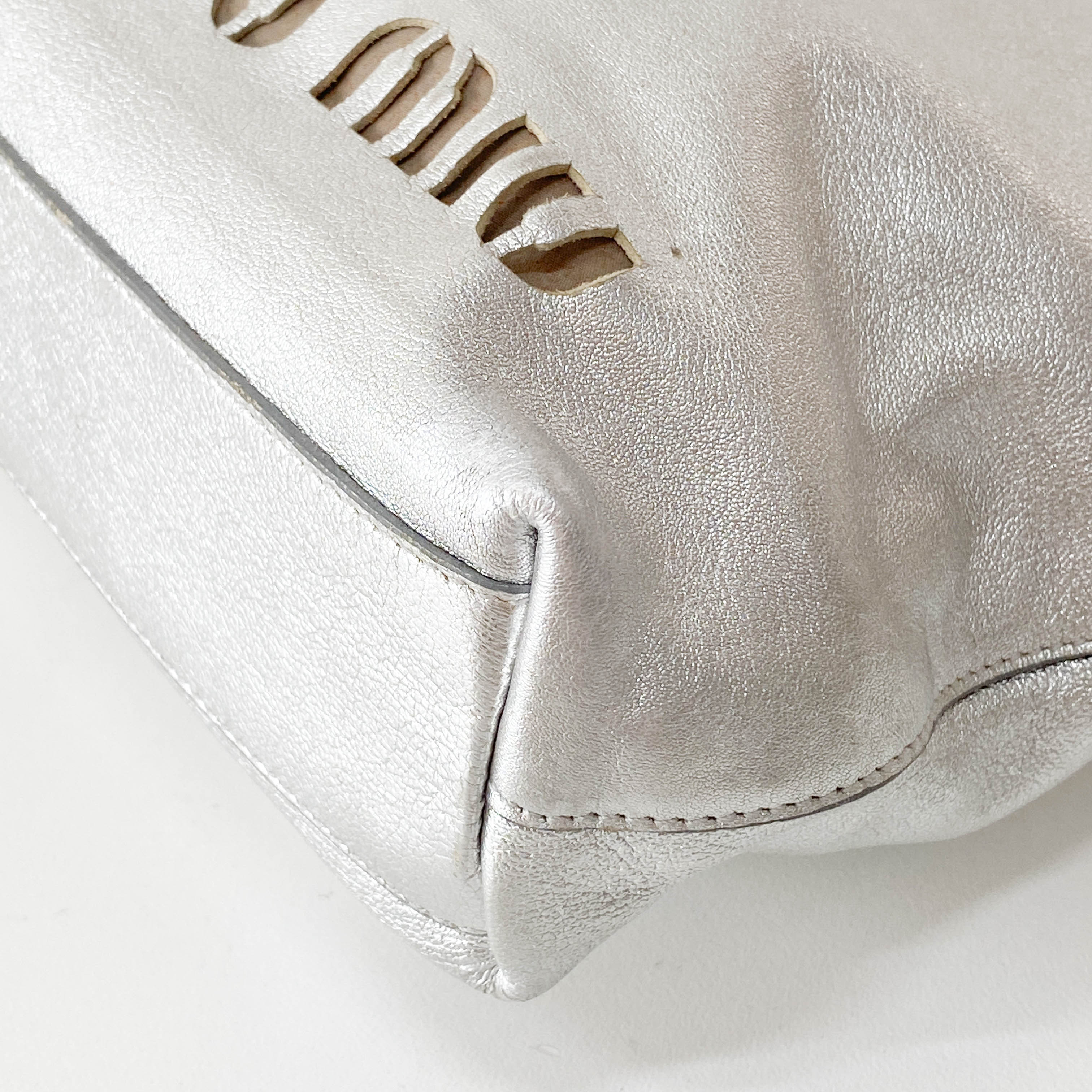 Silver LED Light-Up Shoulder Bag