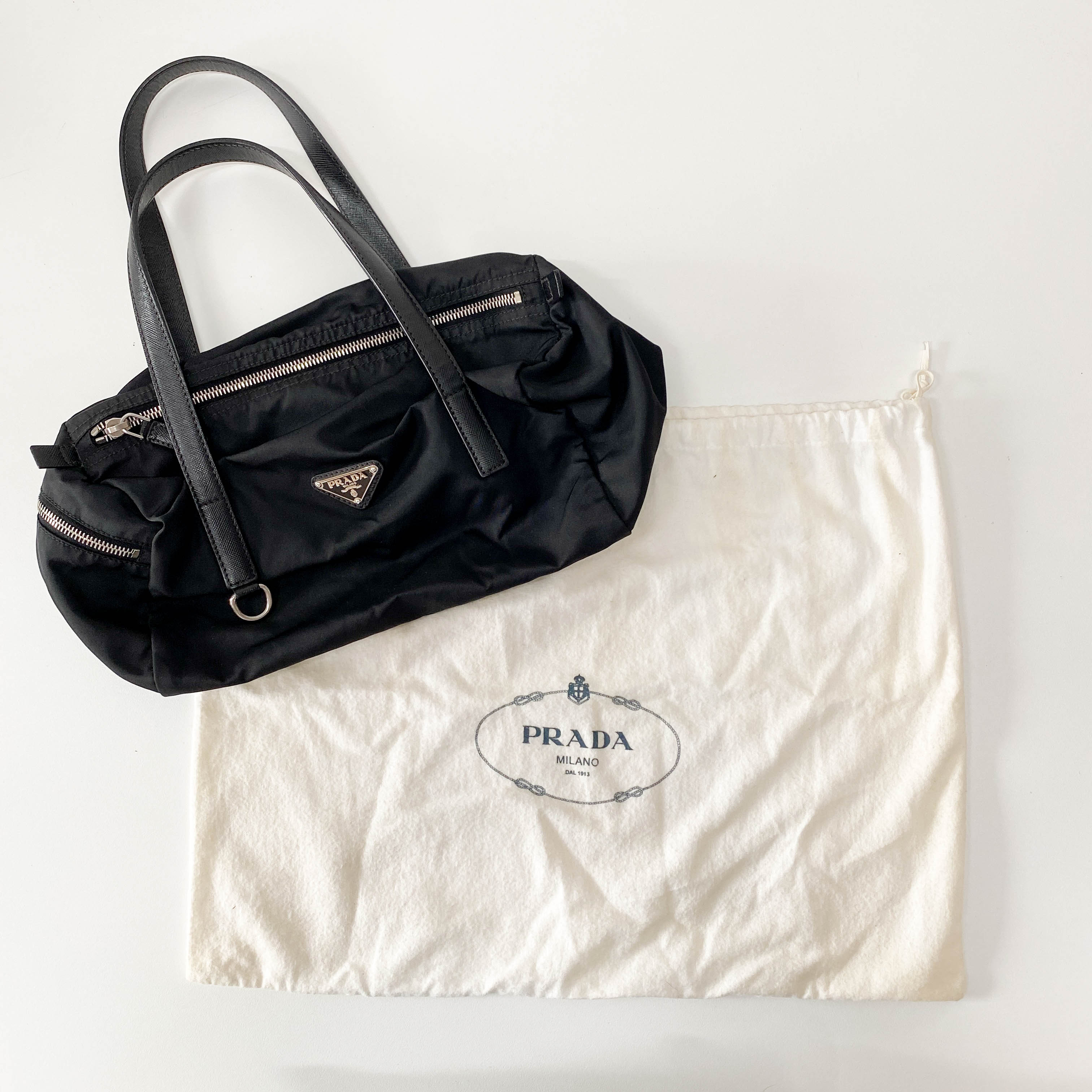 Black Nylon Shoulder Bag