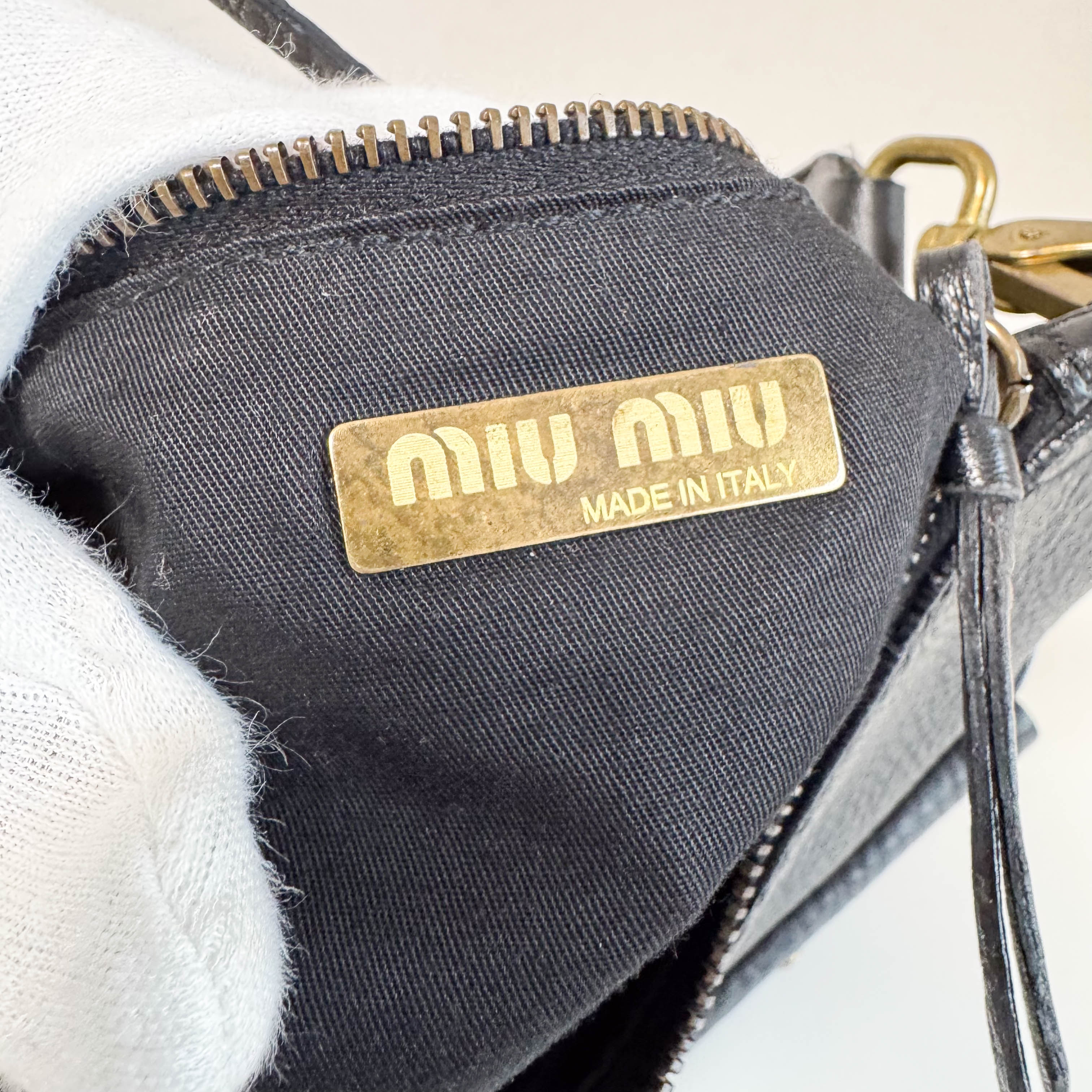 Archive Black Leather Hobo Shoulder Bag