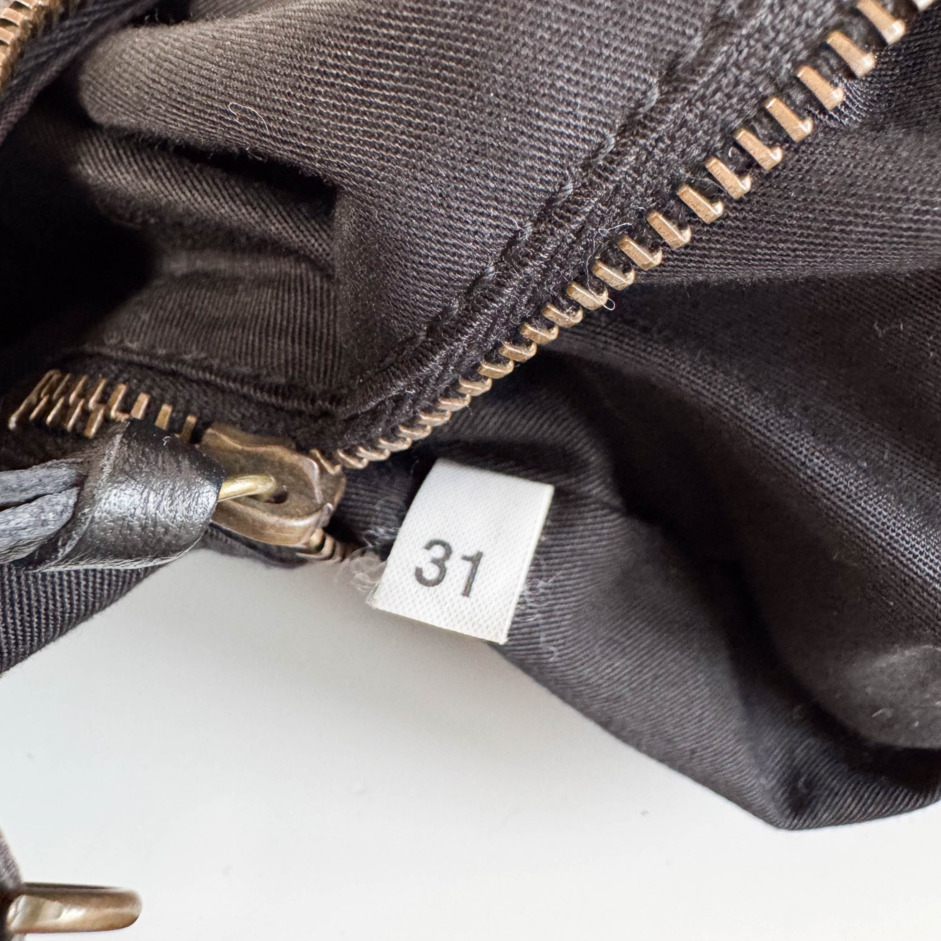 Archive Black Leather Hobo Shoulder Bag