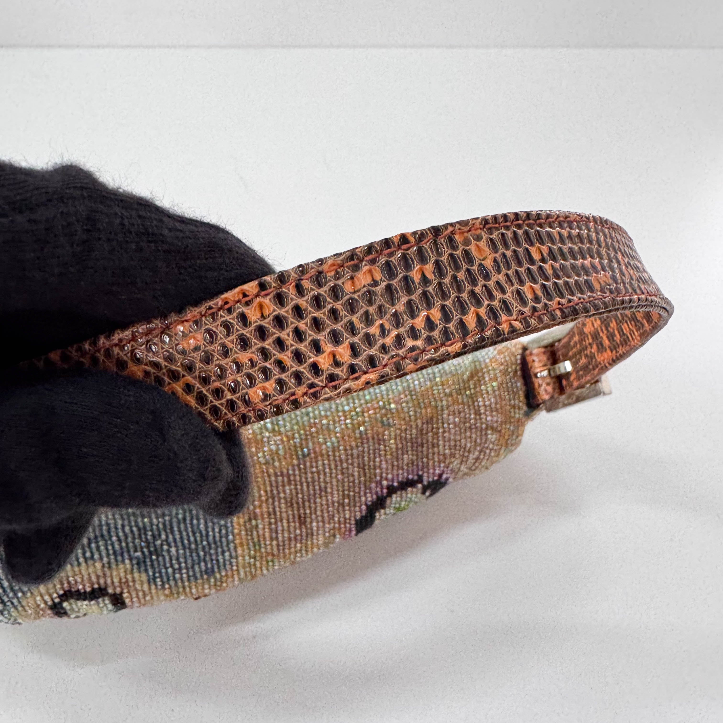 Baguette Multi-colour Beaded Shoulder Bag