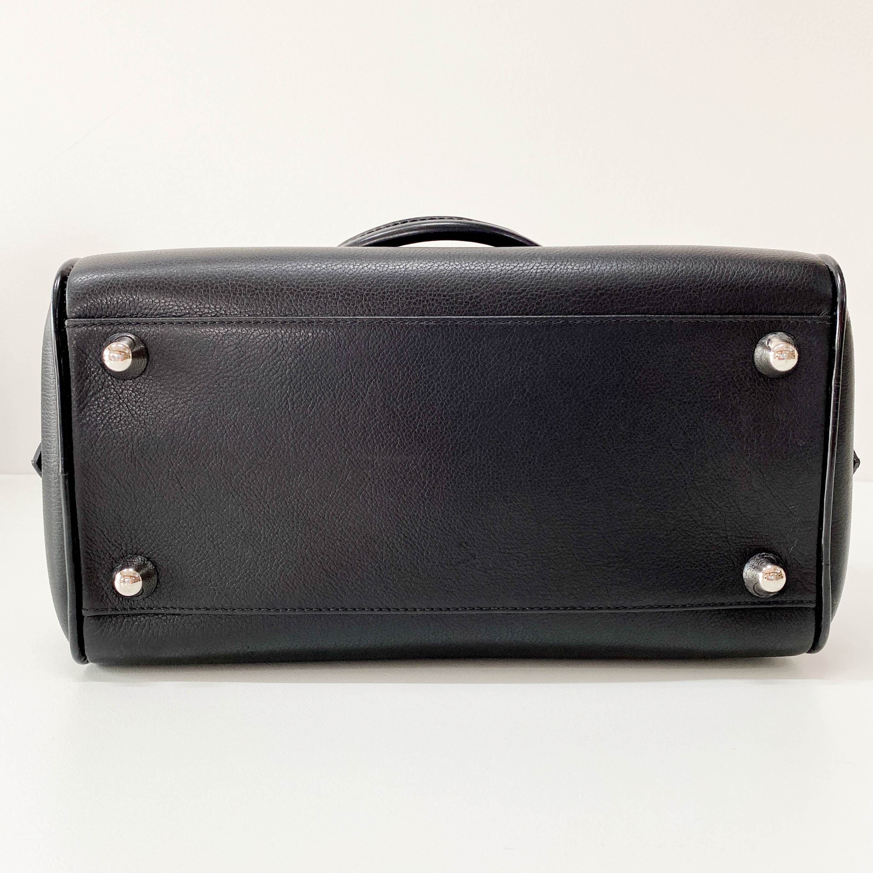 Gambler Dice Black Leather Handbag