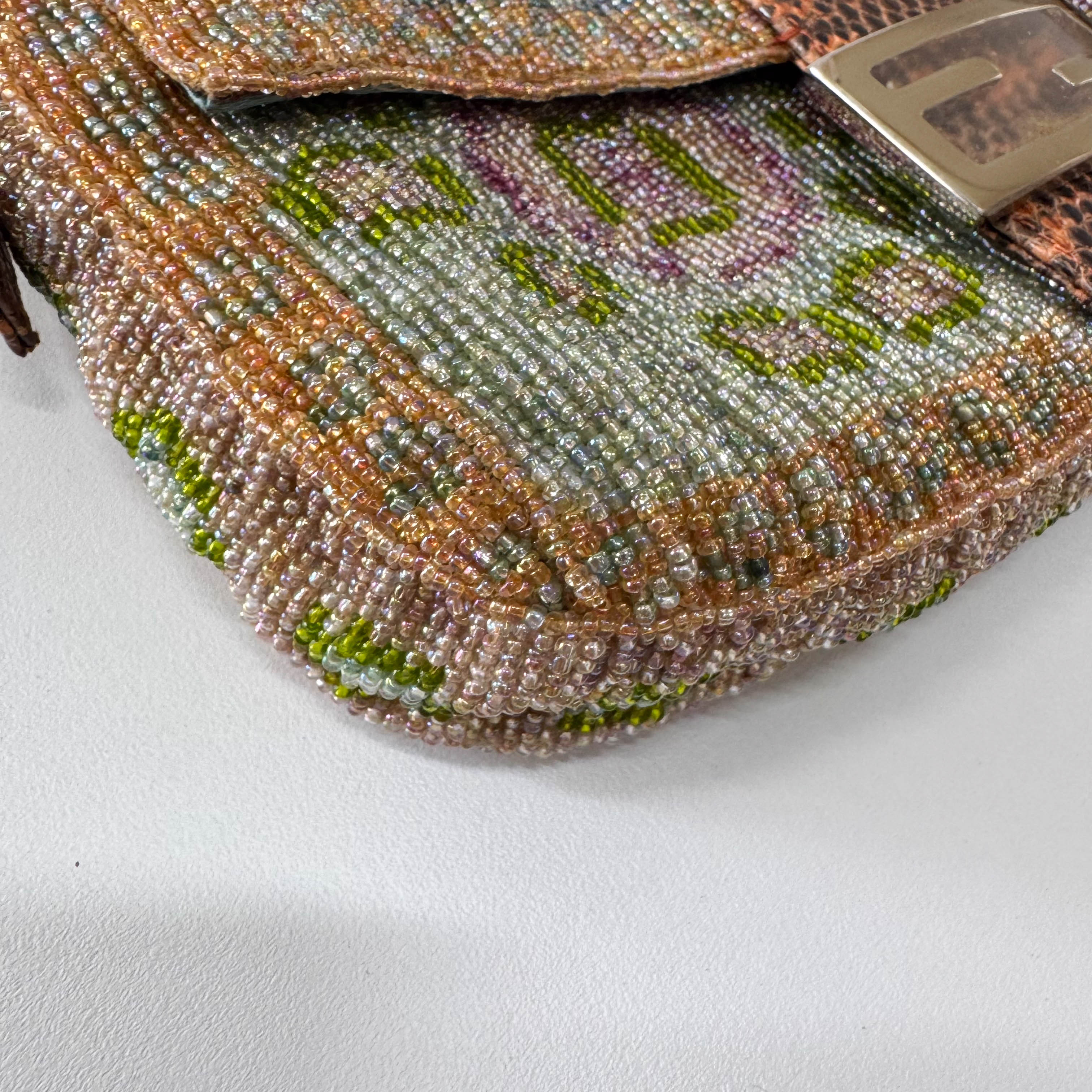 Baguette Multi-colour Beaded Shoulder Bag