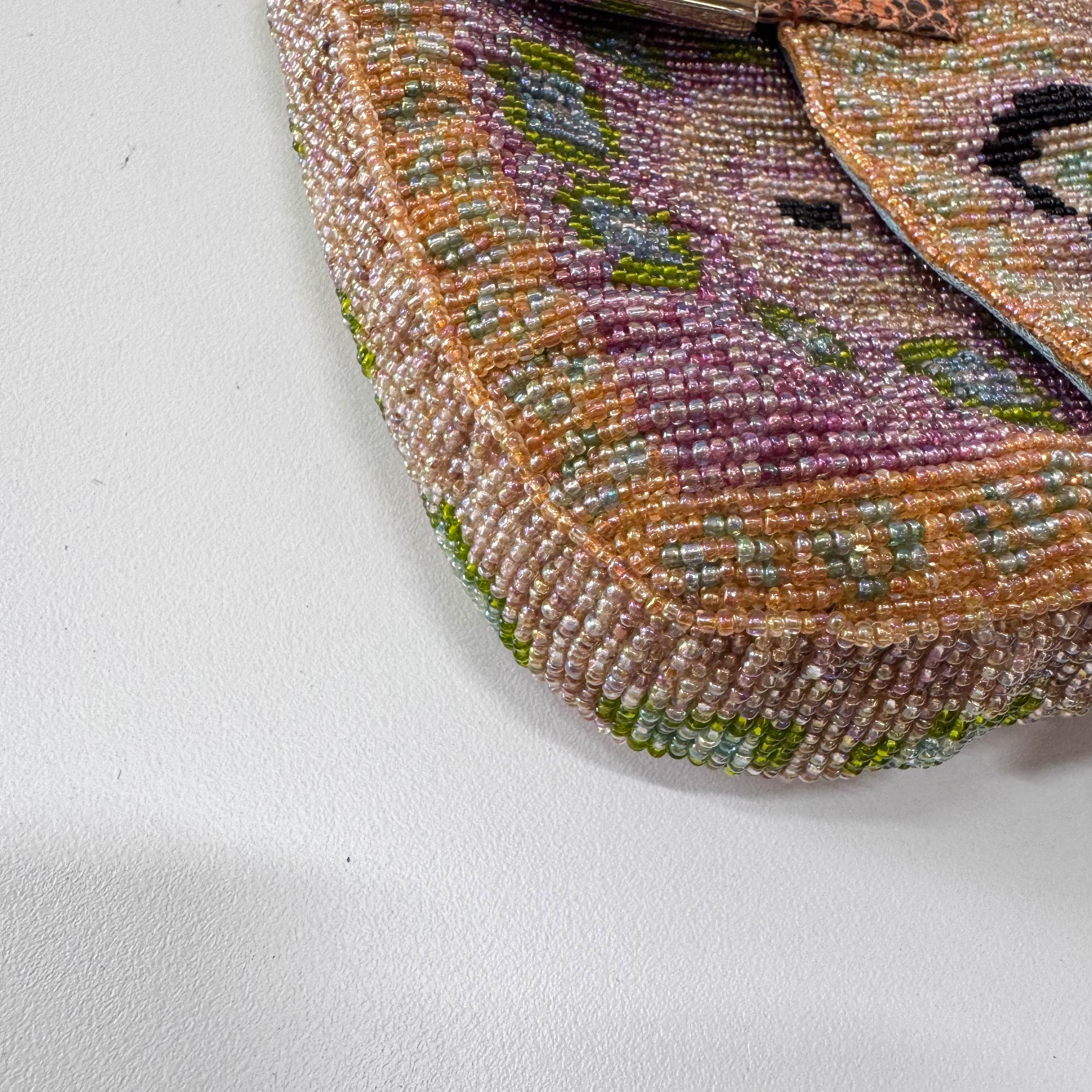 Baguette Multi-colour Beaded Shoulder Bag