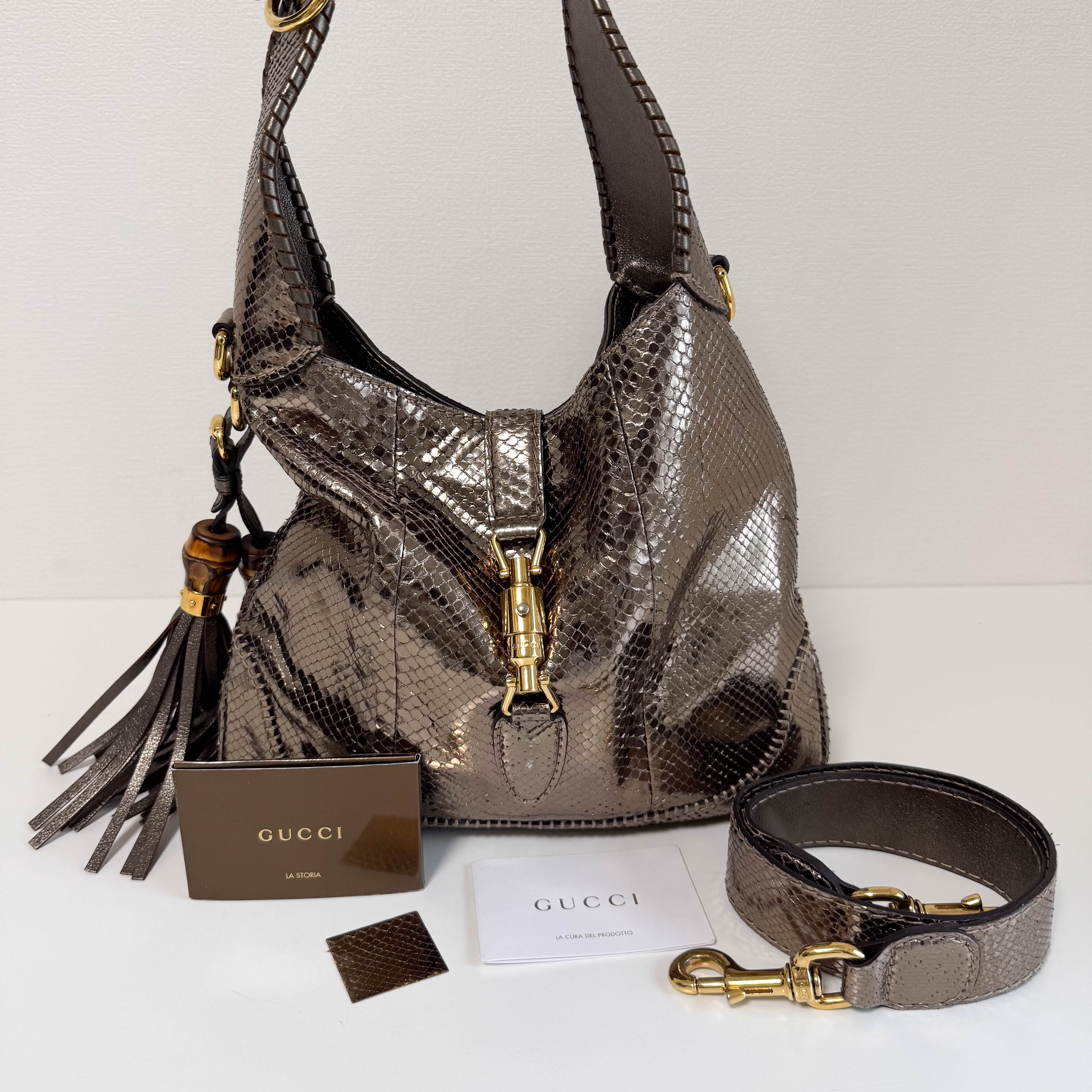 New Jackie Gold Leather Shoulder Bag