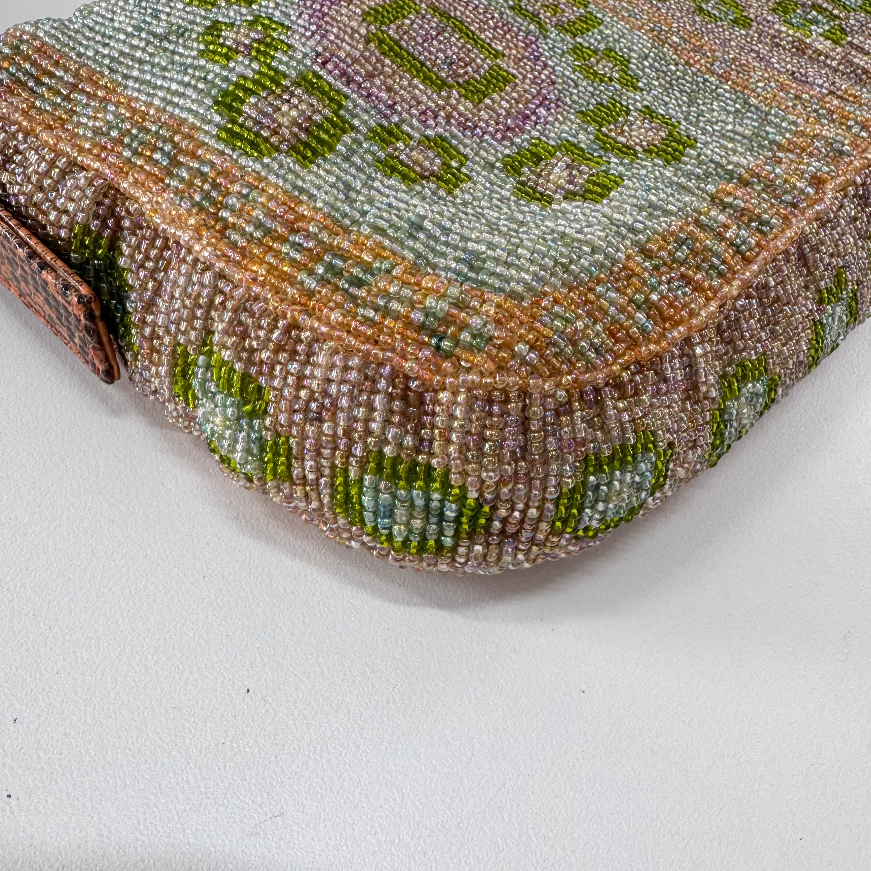 Baguette Multi-colour Beaded Shoulder Bag