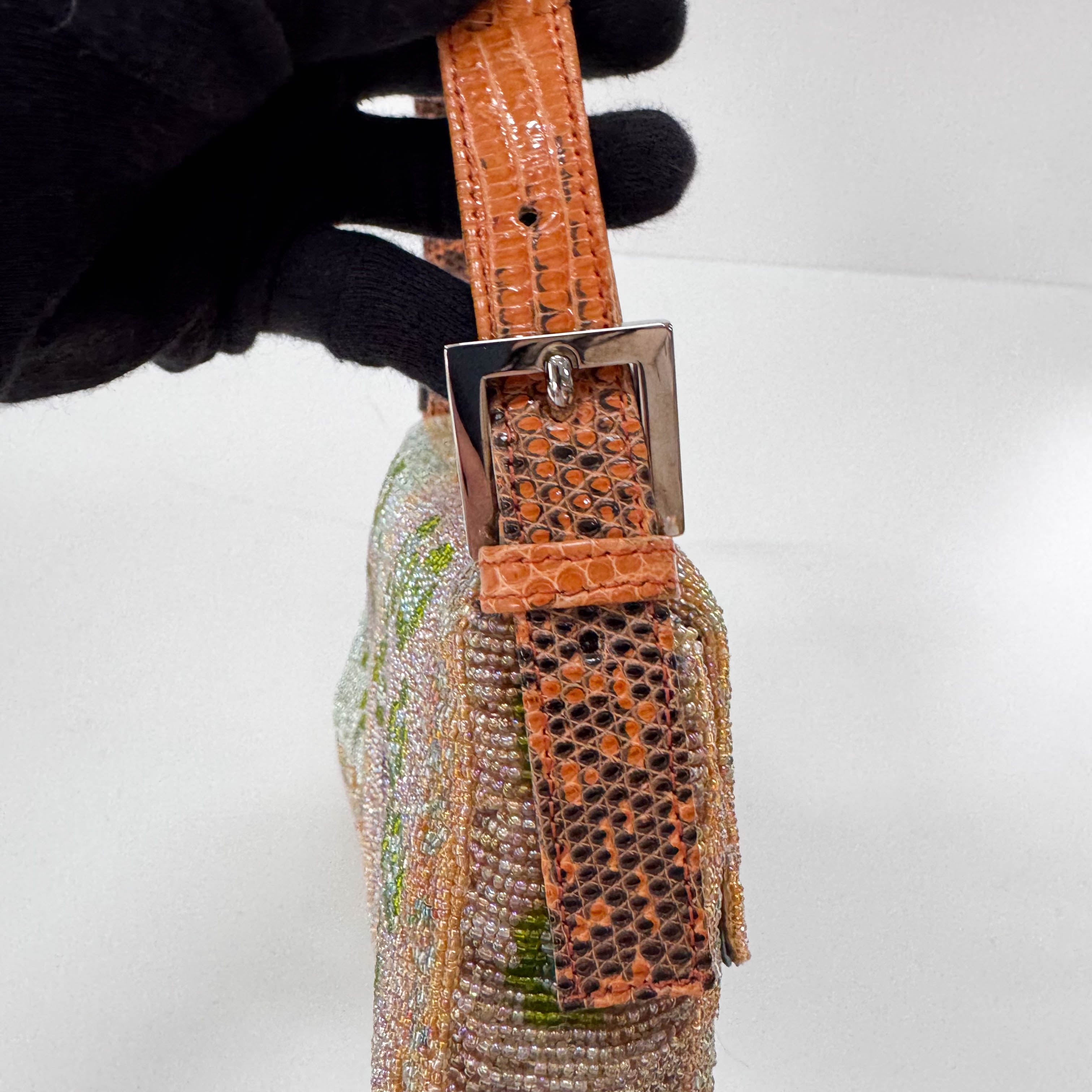 Baguette Multi-colour Beaded Shoulder Bag