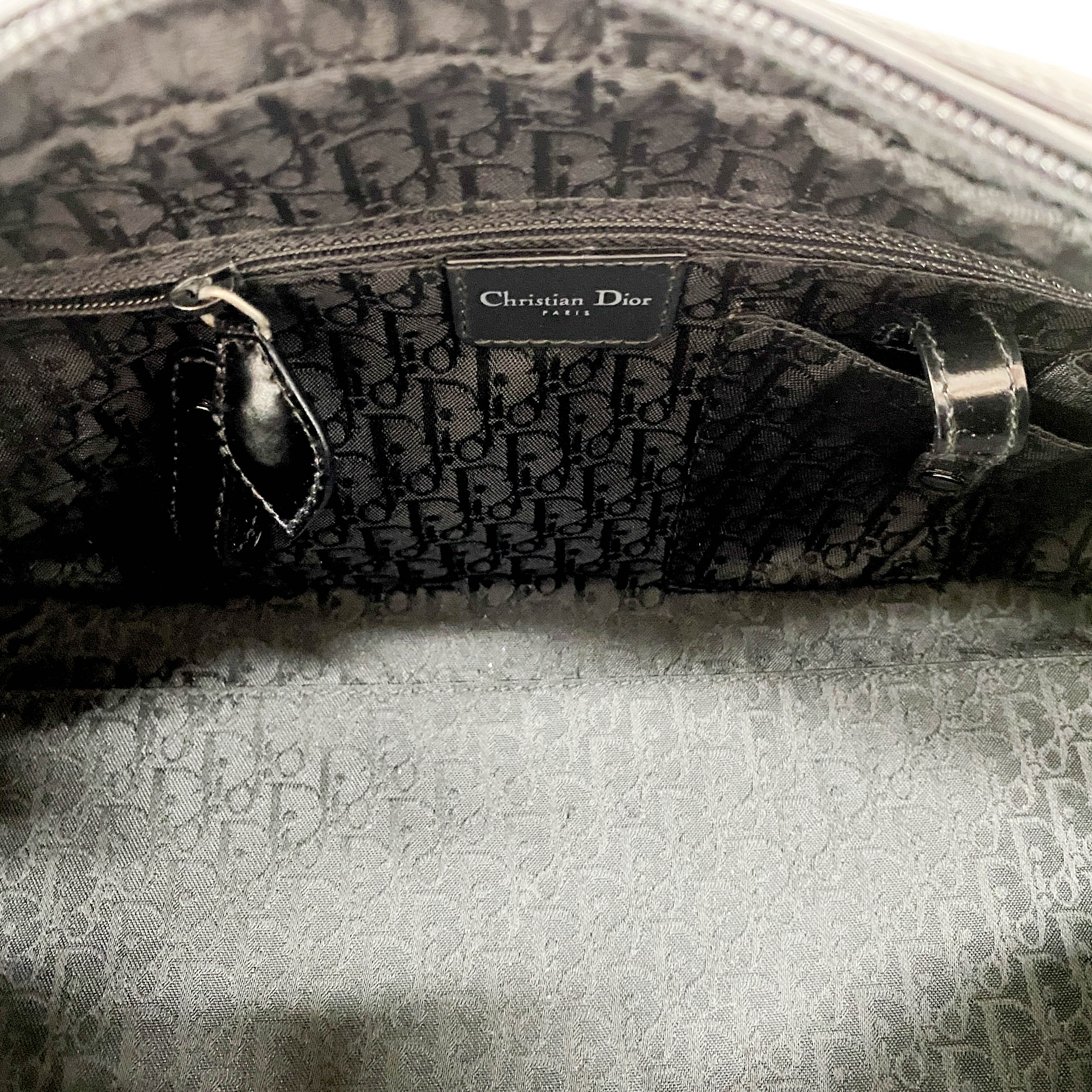 Gambler Dice Black Leather Handbag