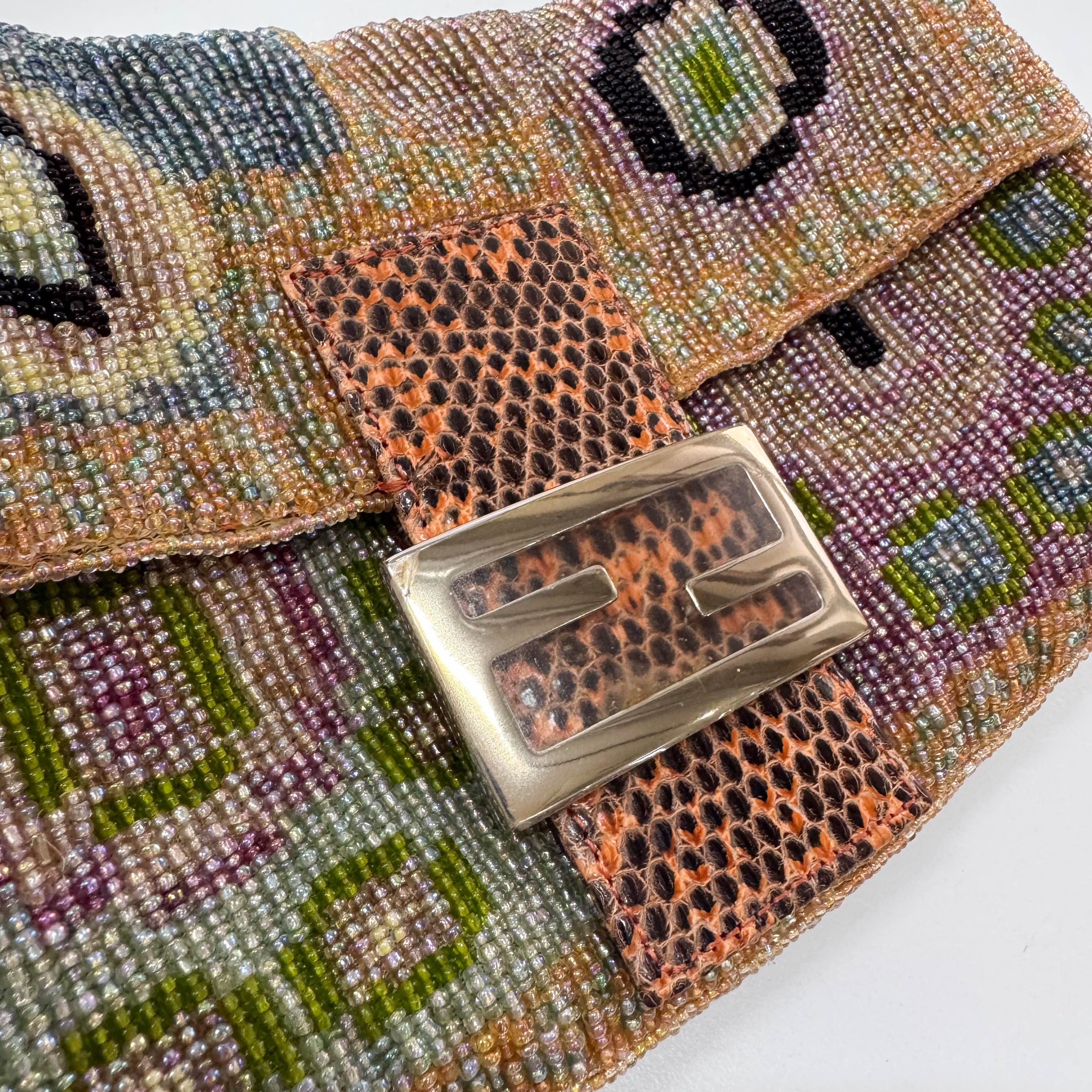 Baguette Multi-colour Beaded Shoulder Bag