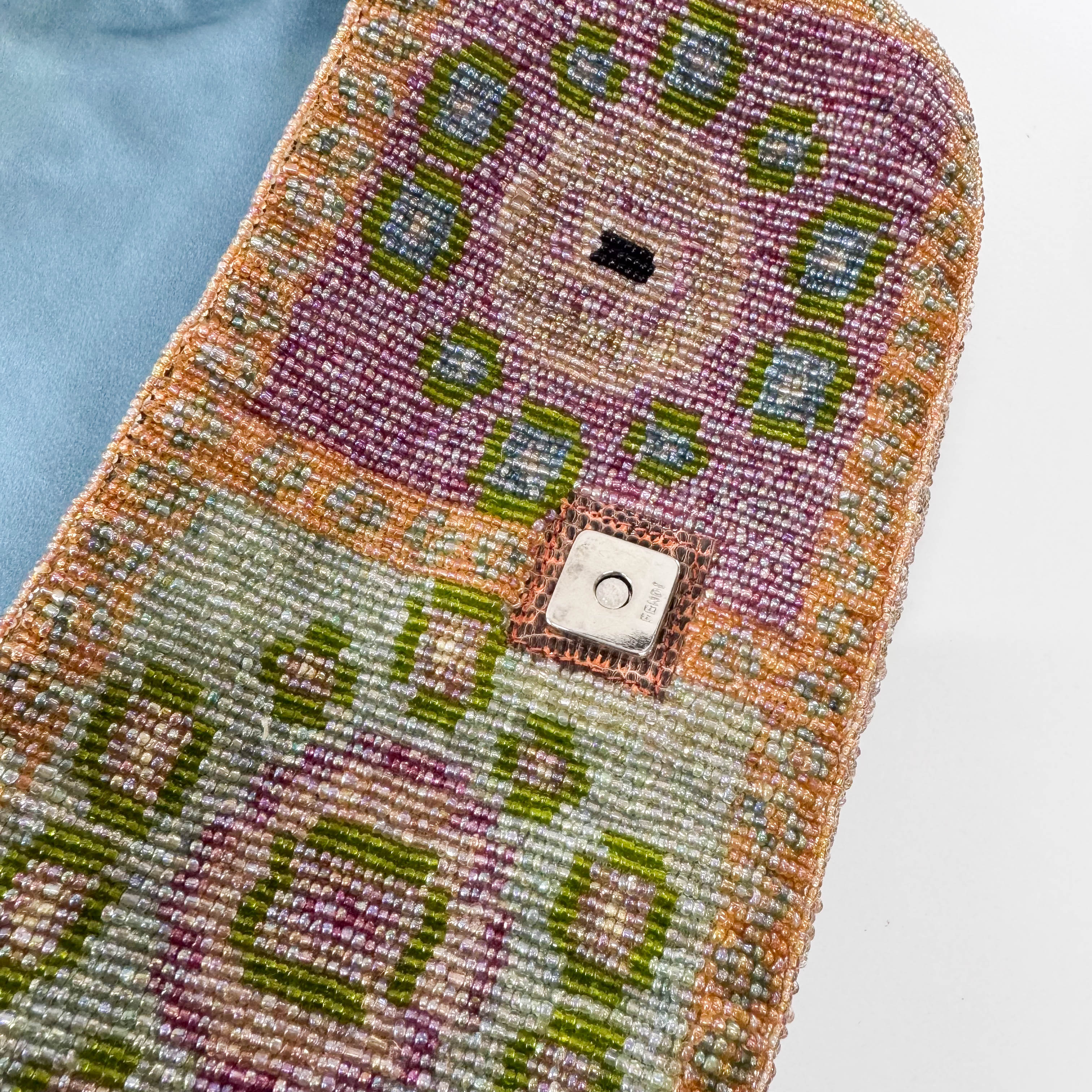 Baguette Multi-colour Beaded Shoulder Bag