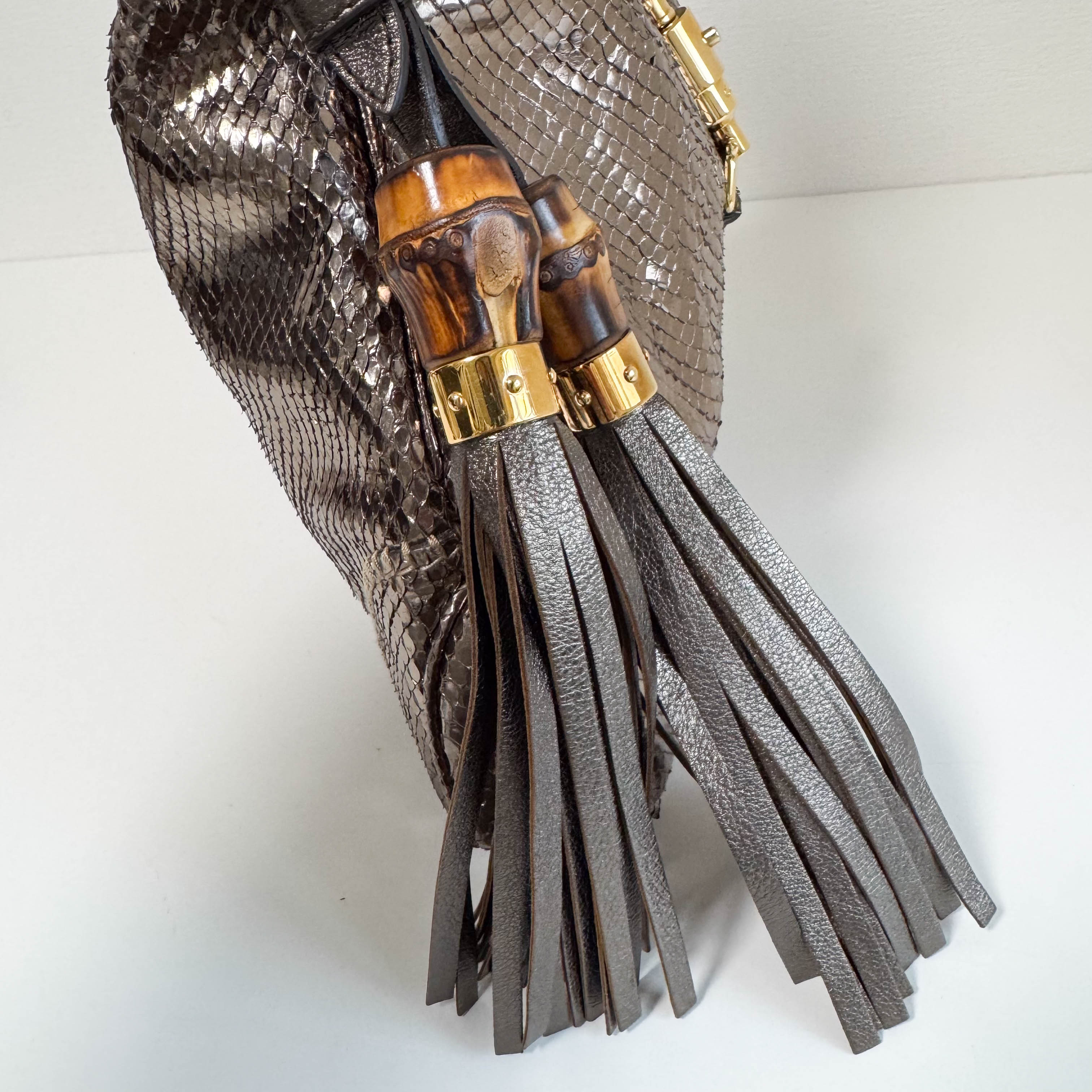 New Jackie Gold Leather Shoulder Bag