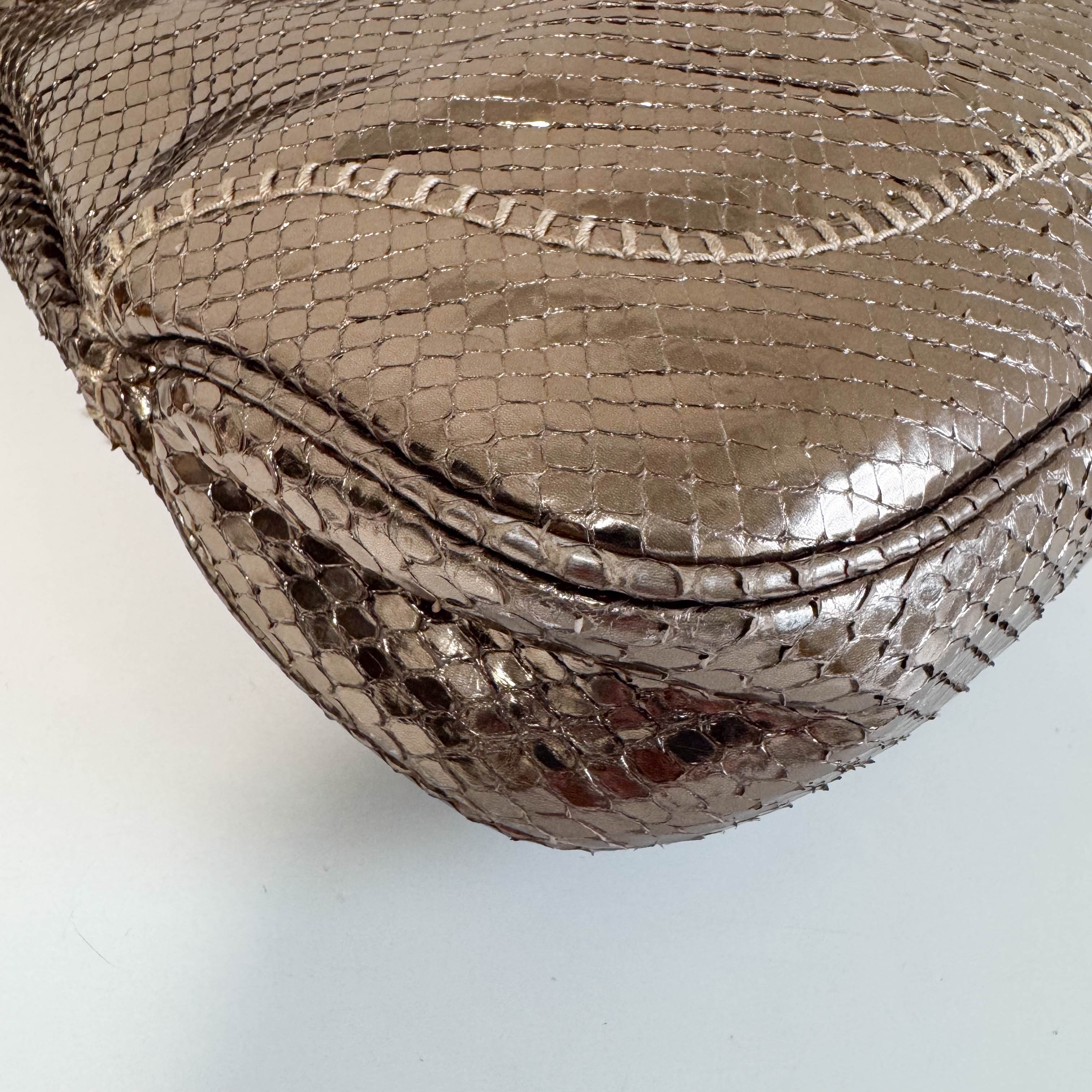 New Jackie Gold Leather Shoulder Bag