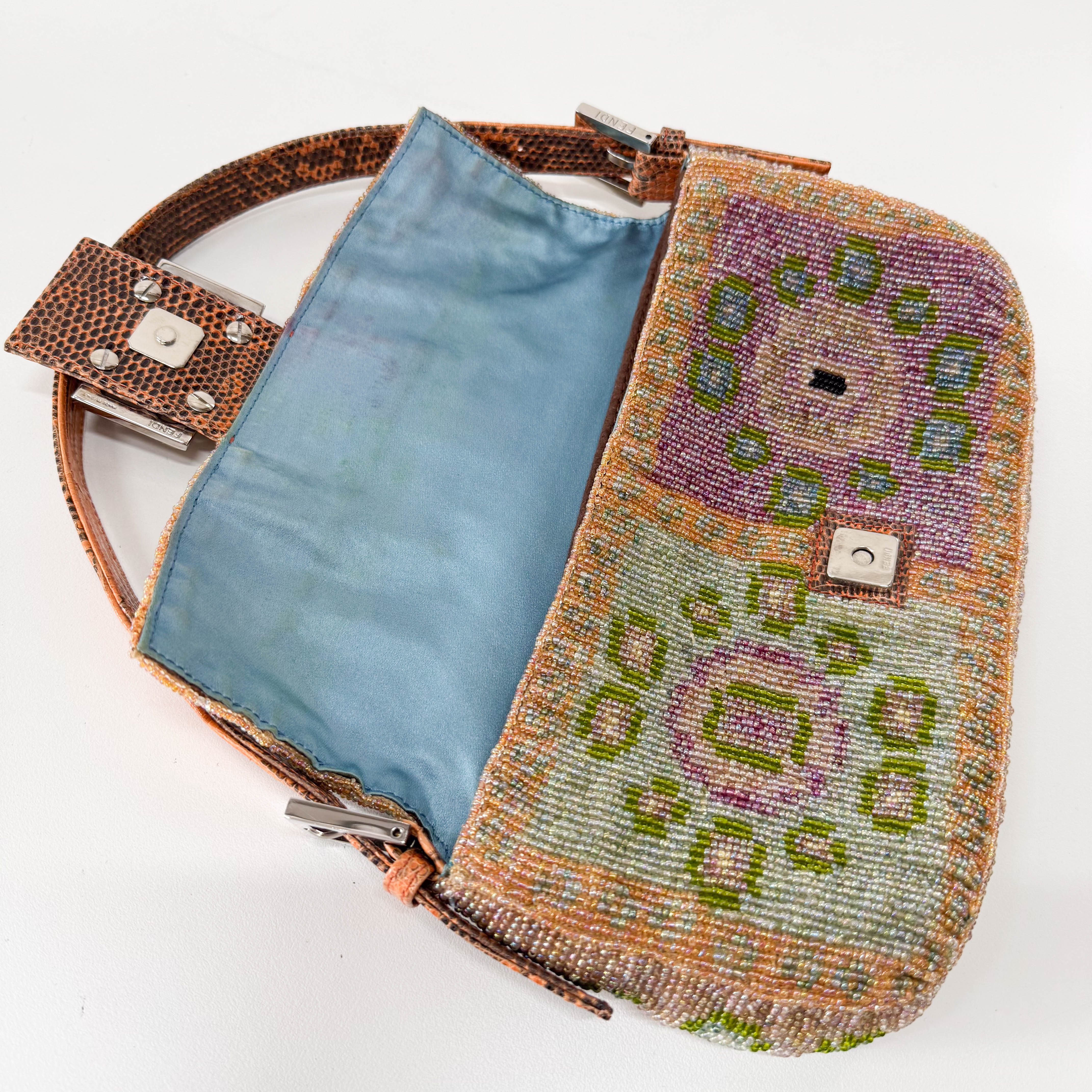 Baguette Multi-colour Beaded Shoulder Bag