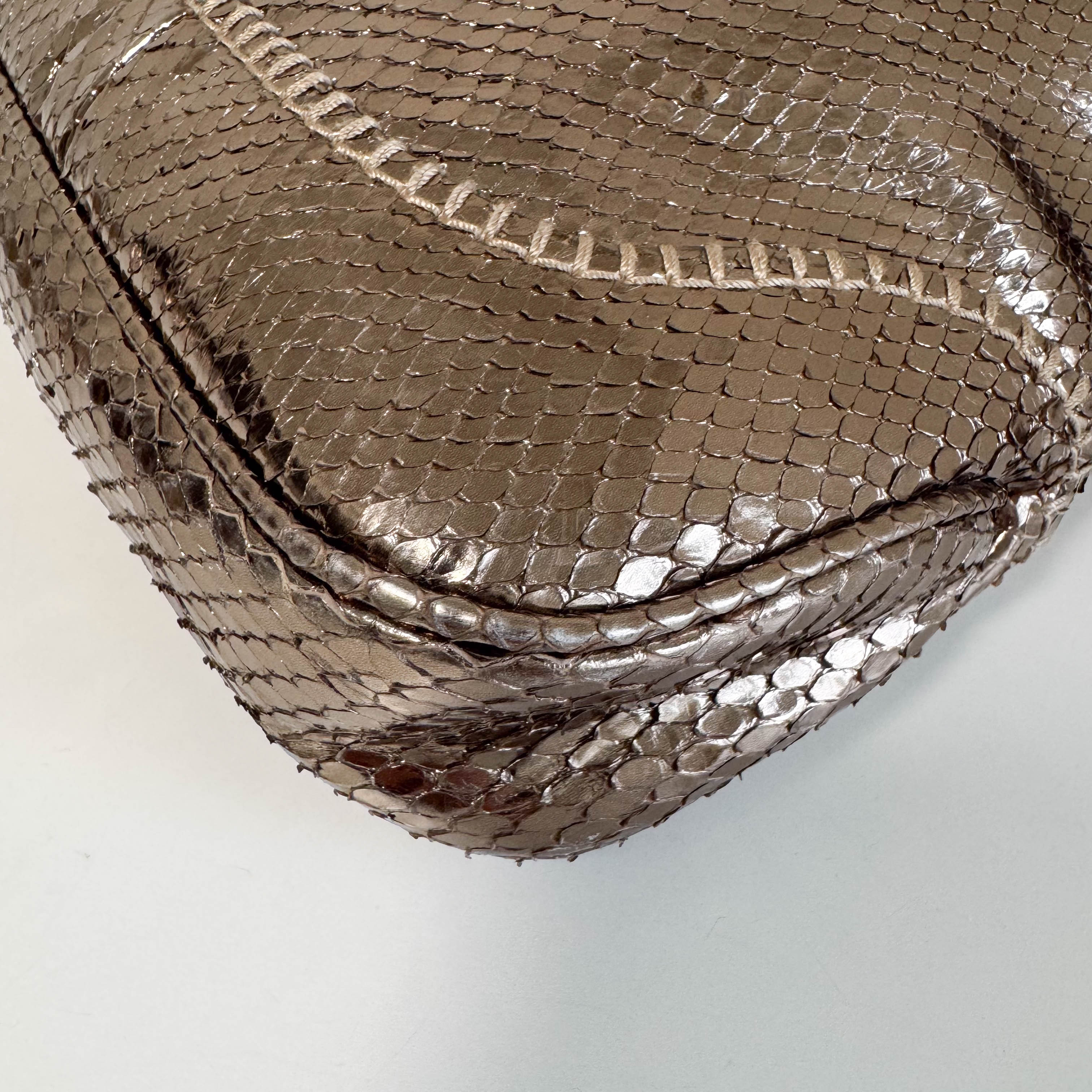 New Jackie Gold Leather Shoulder Bag