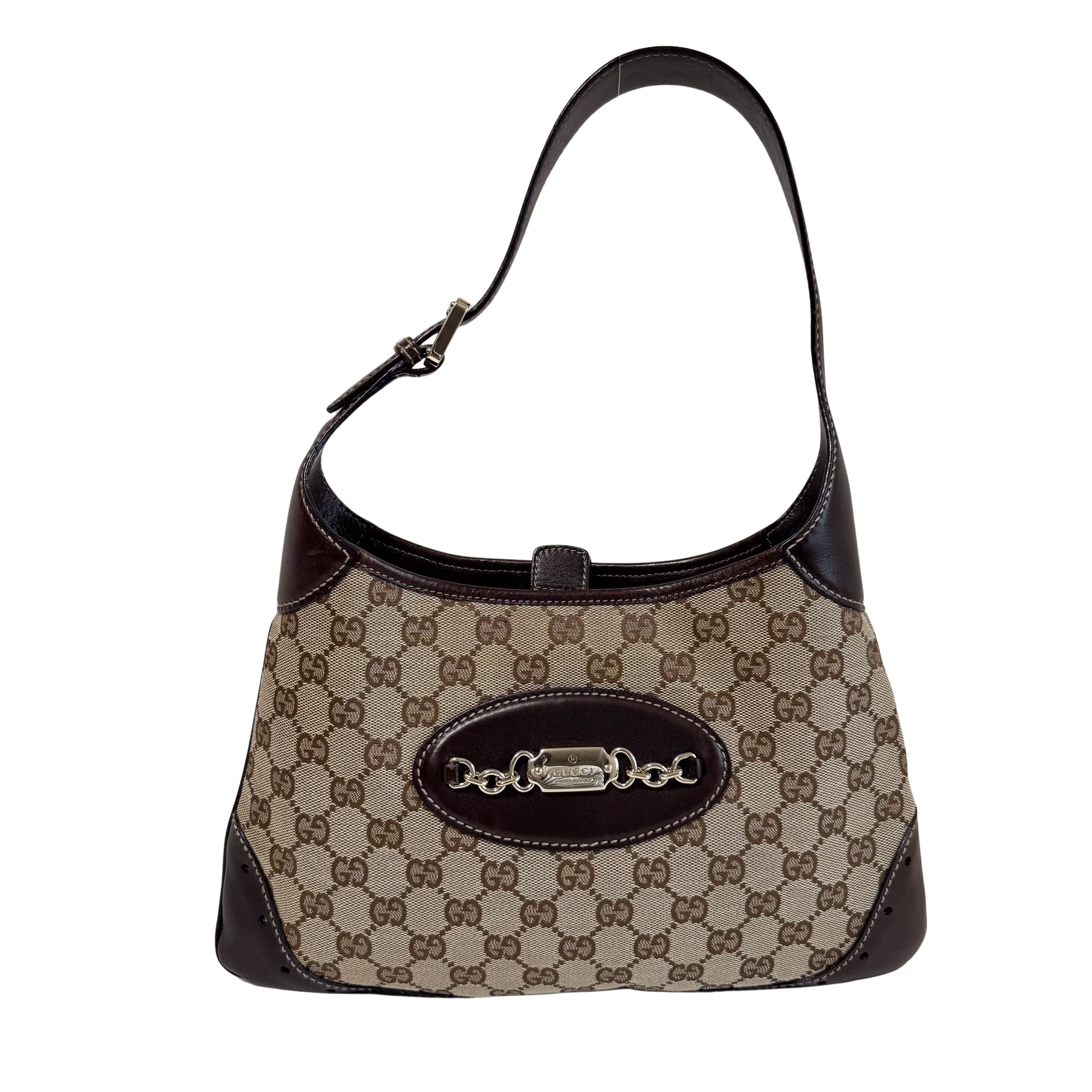 Horsebit Jackie GG Canvas Shoulder Bag
