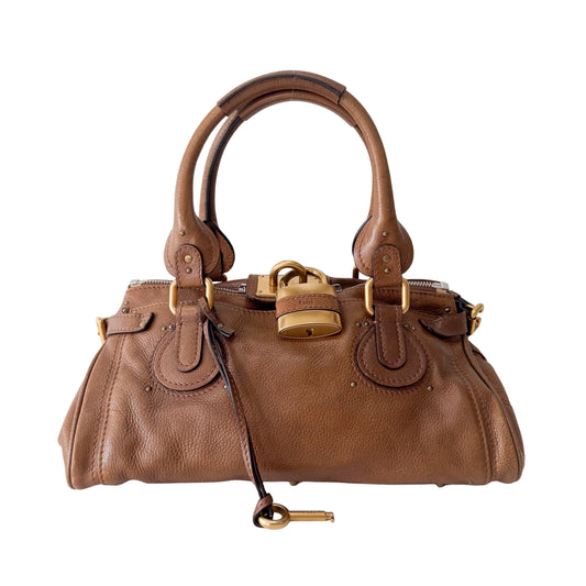 Paddington Light Brown Leather Shoulder Bag