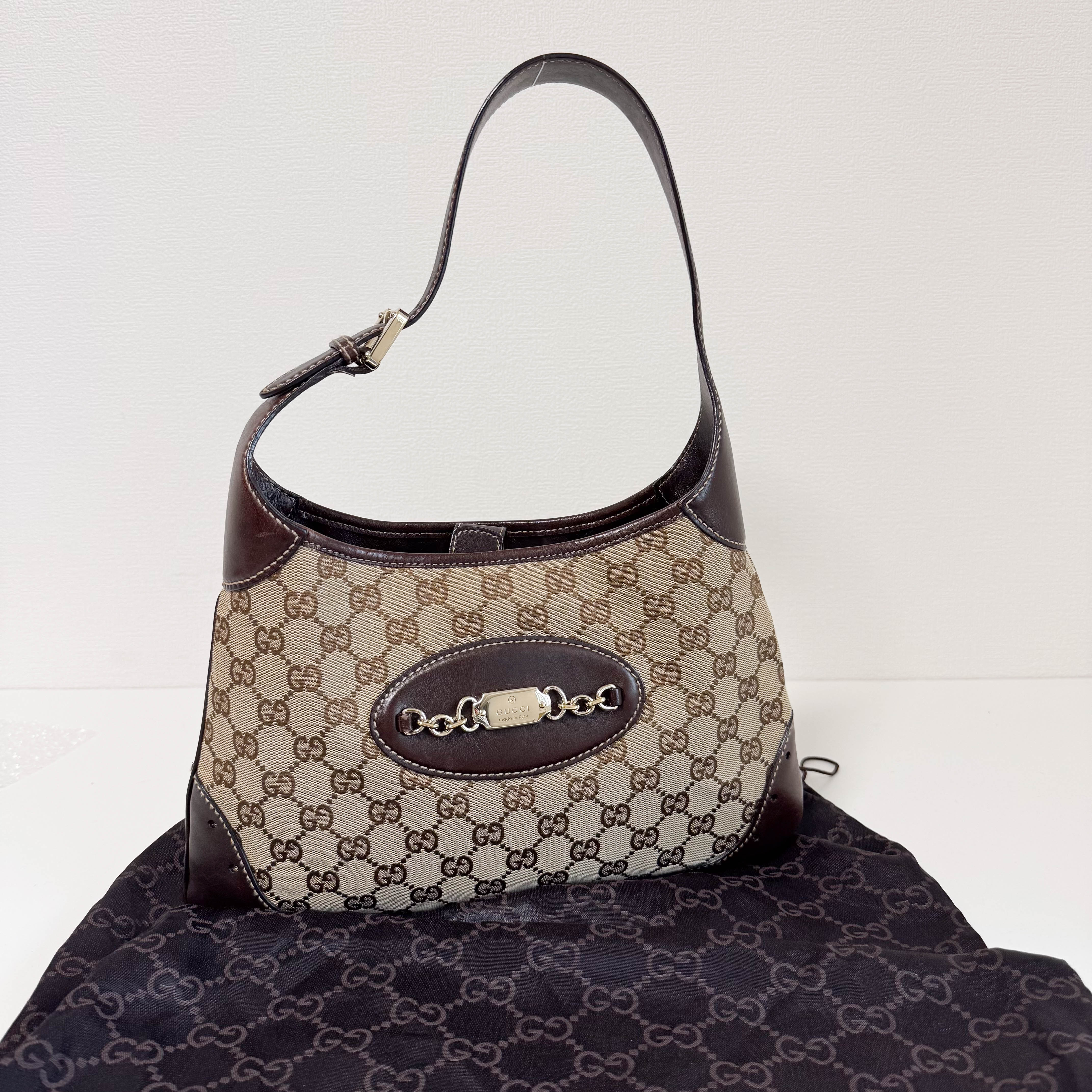 Horsebit Jackie GG Canvas Shoulder Bag