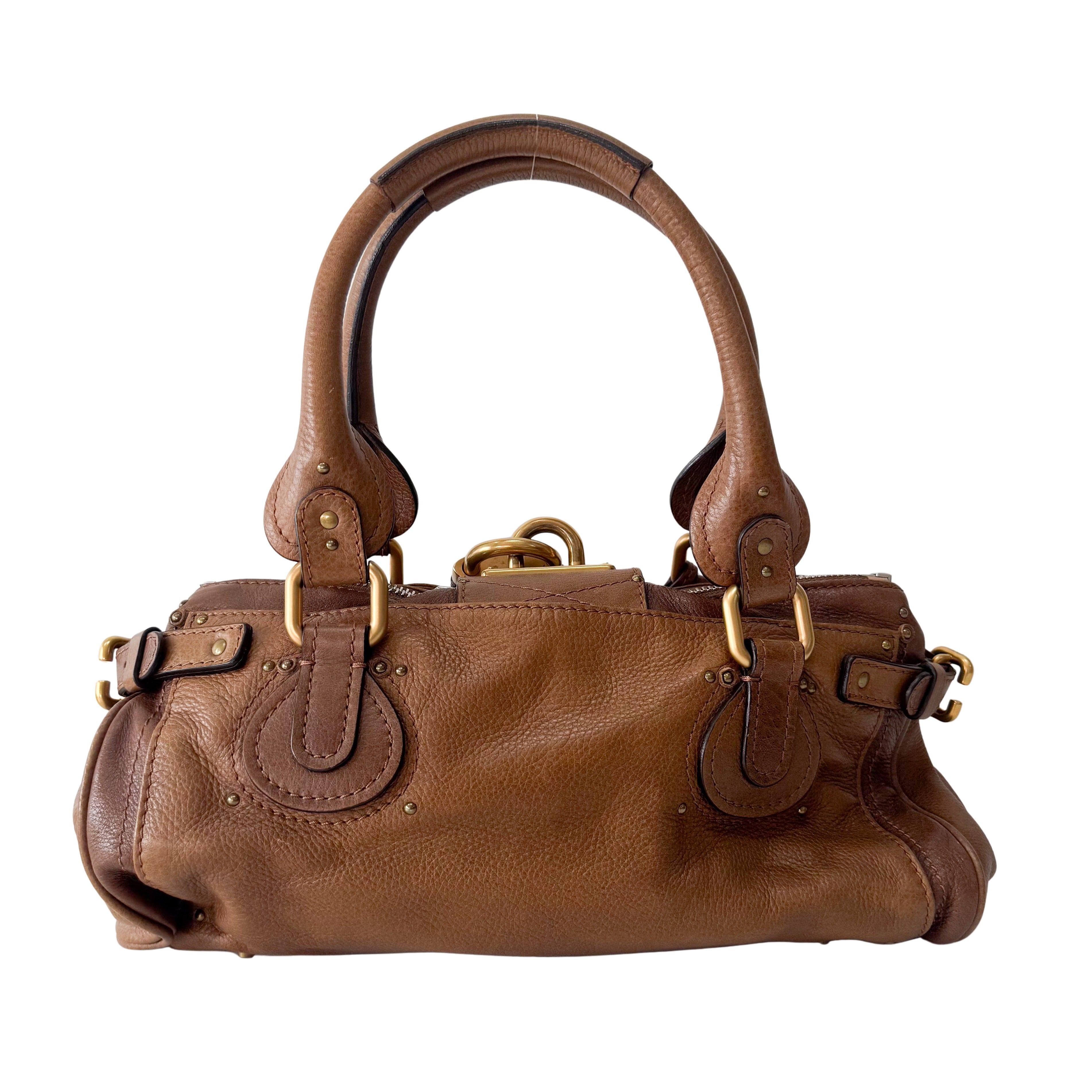 Paddington Light Brown Leather Shoulder Bag