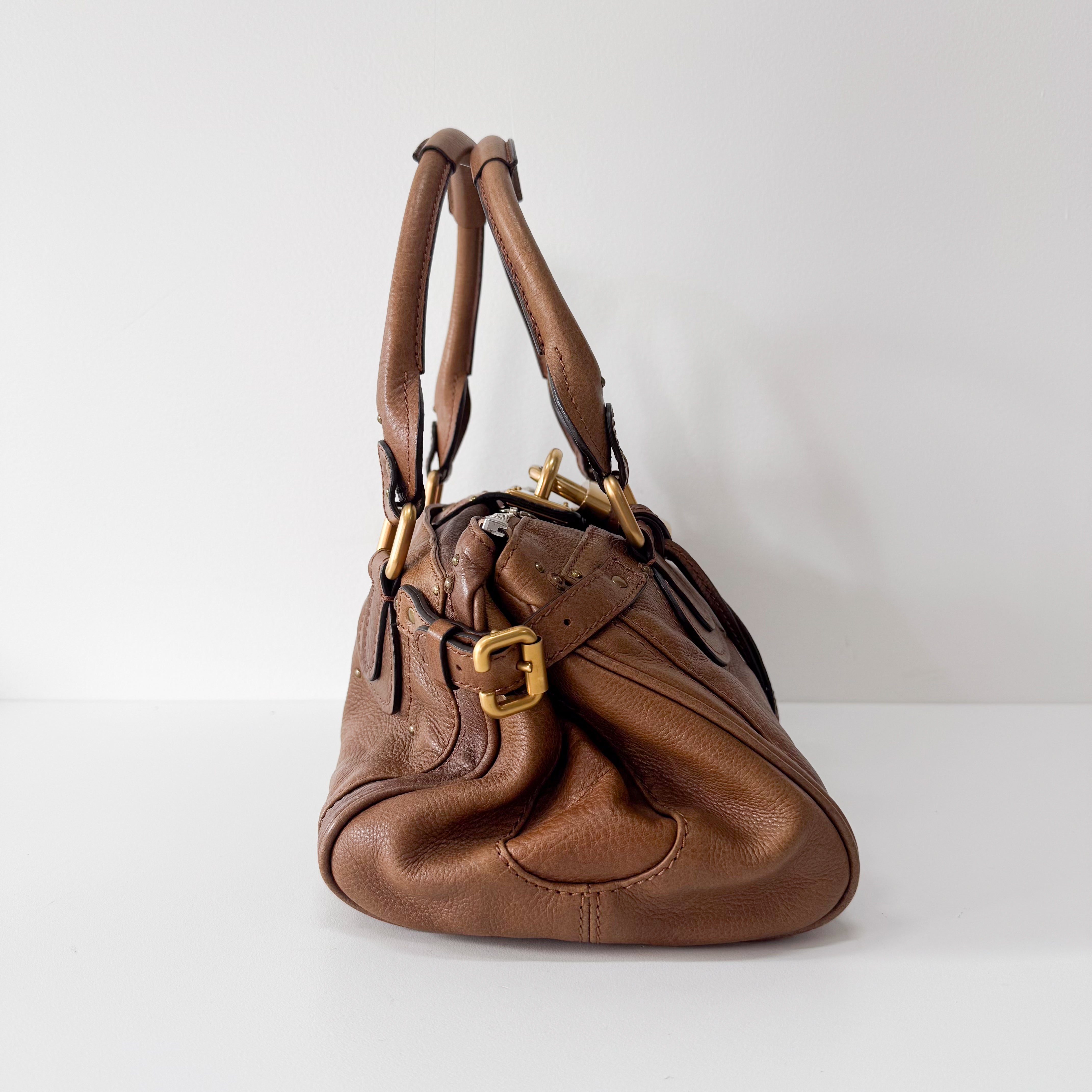 Paddington Light Brown Leather Shoulder Bag