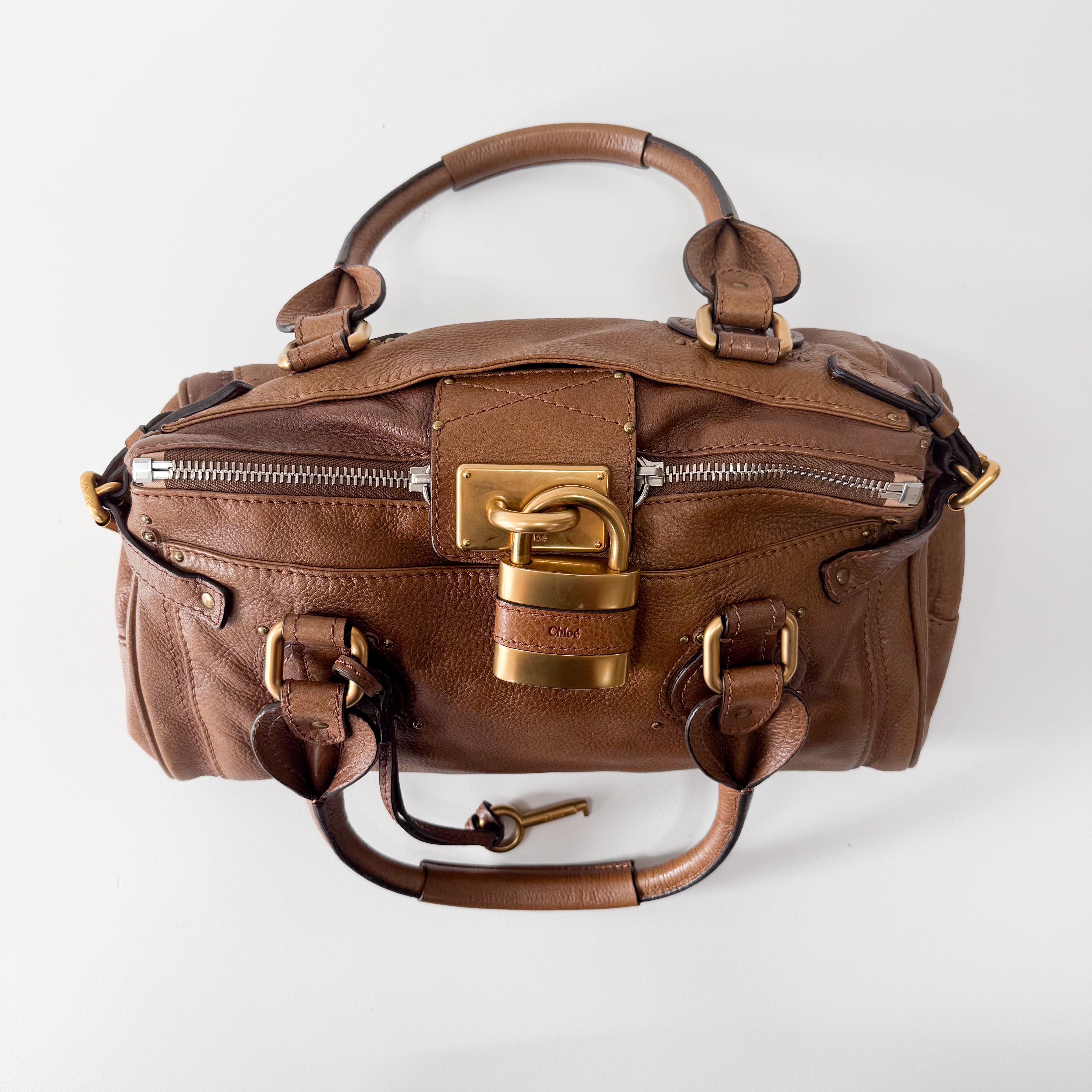 Paddington Light Brown Leather Shoulder Bag