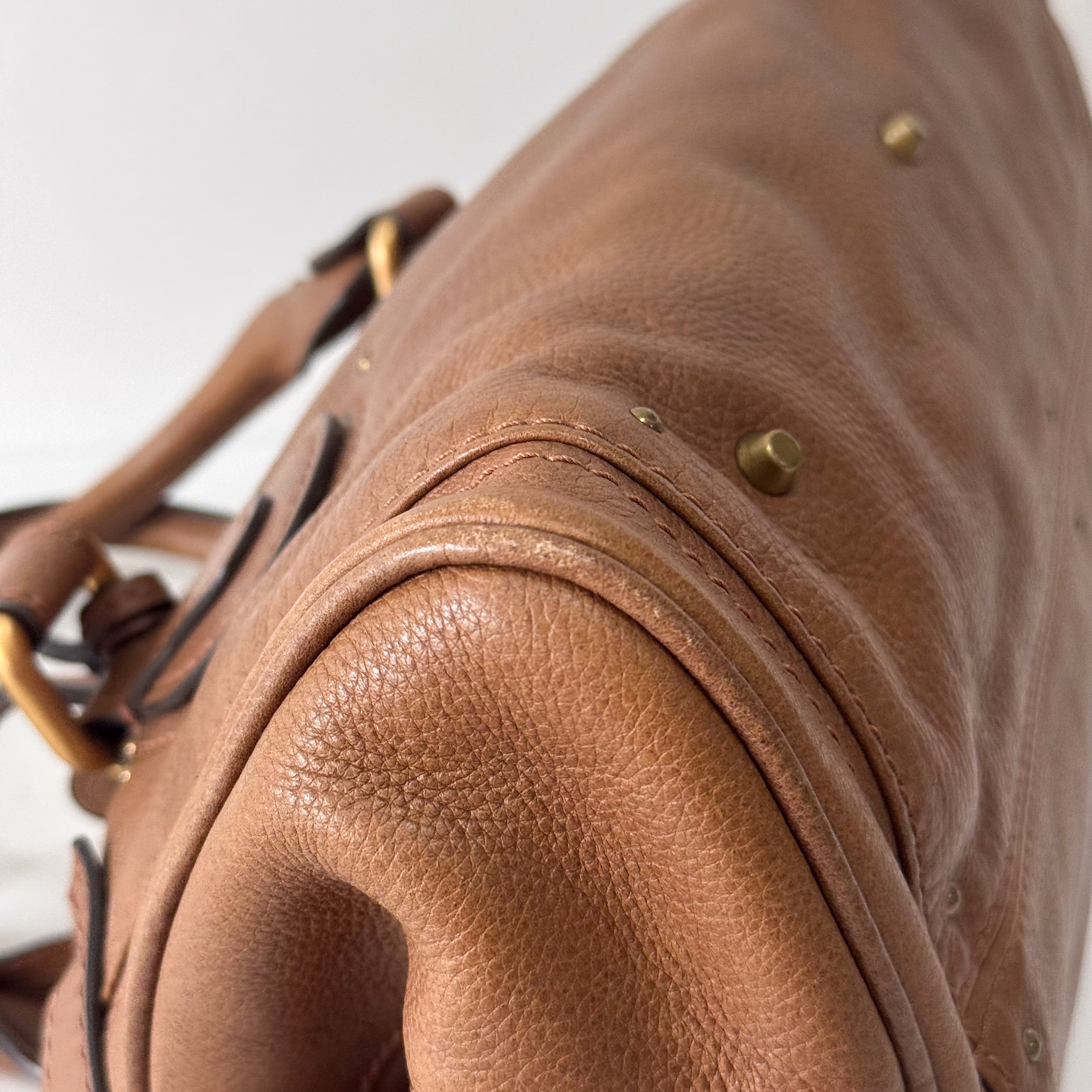 Paddington Light Brown Leather Shoulder Bag