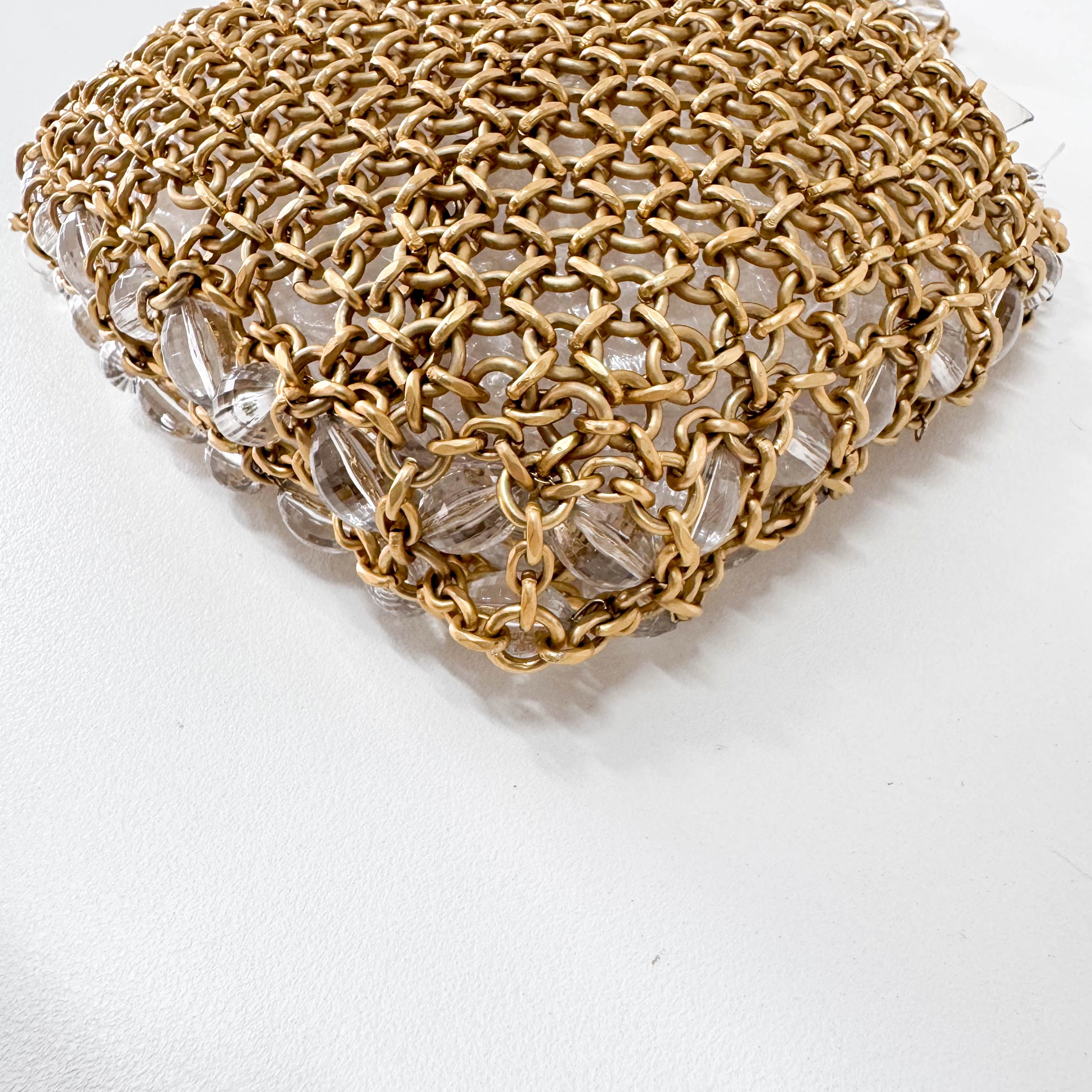 Gold Chain & Crystal Beads Exquisite Purse